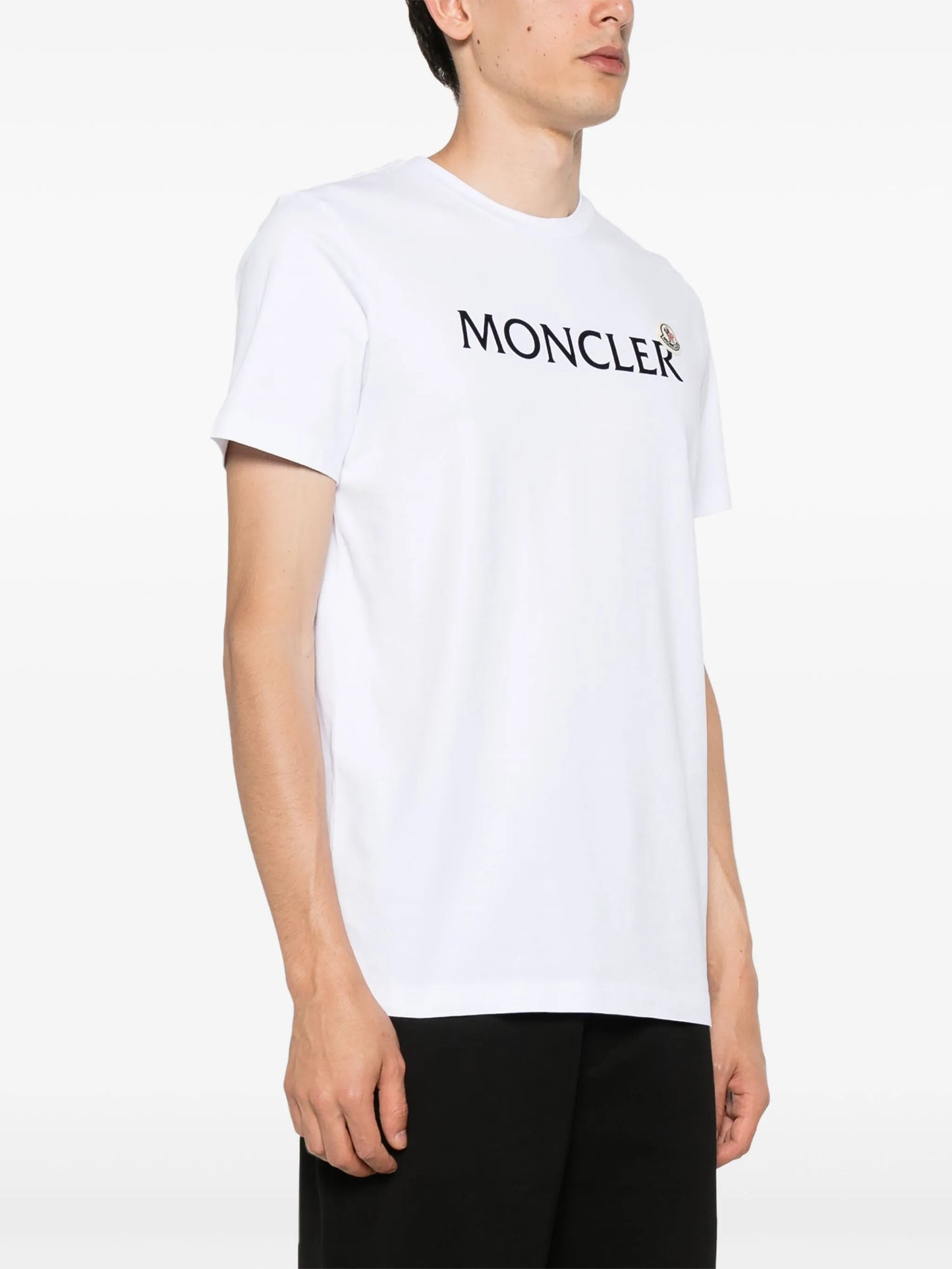 flocked-logo cotton T-shirt