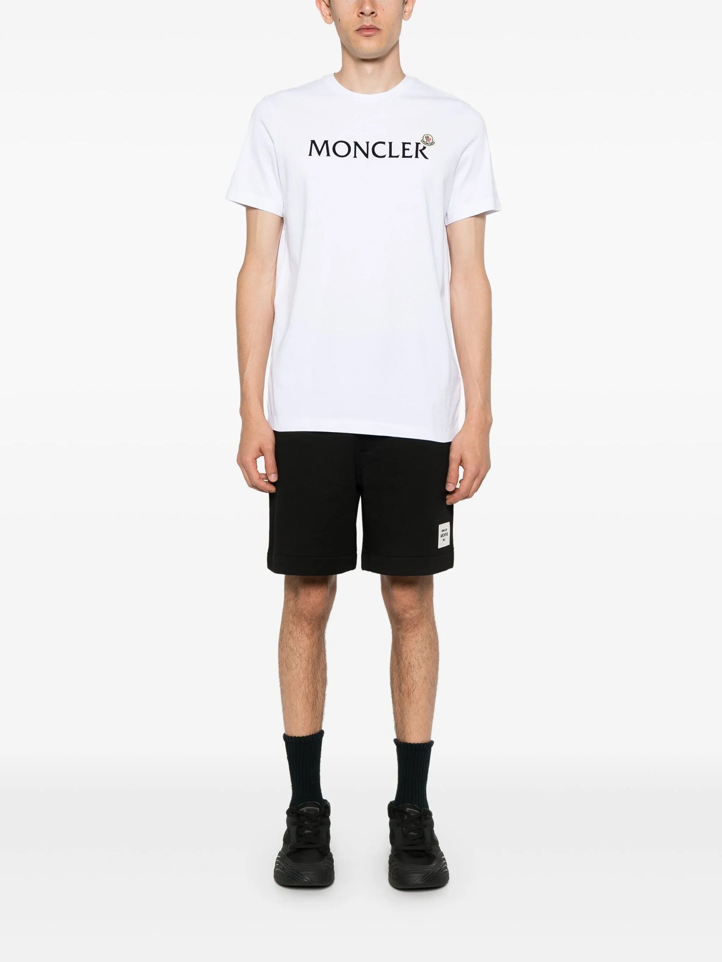 flocked-logo cotton T-shirt