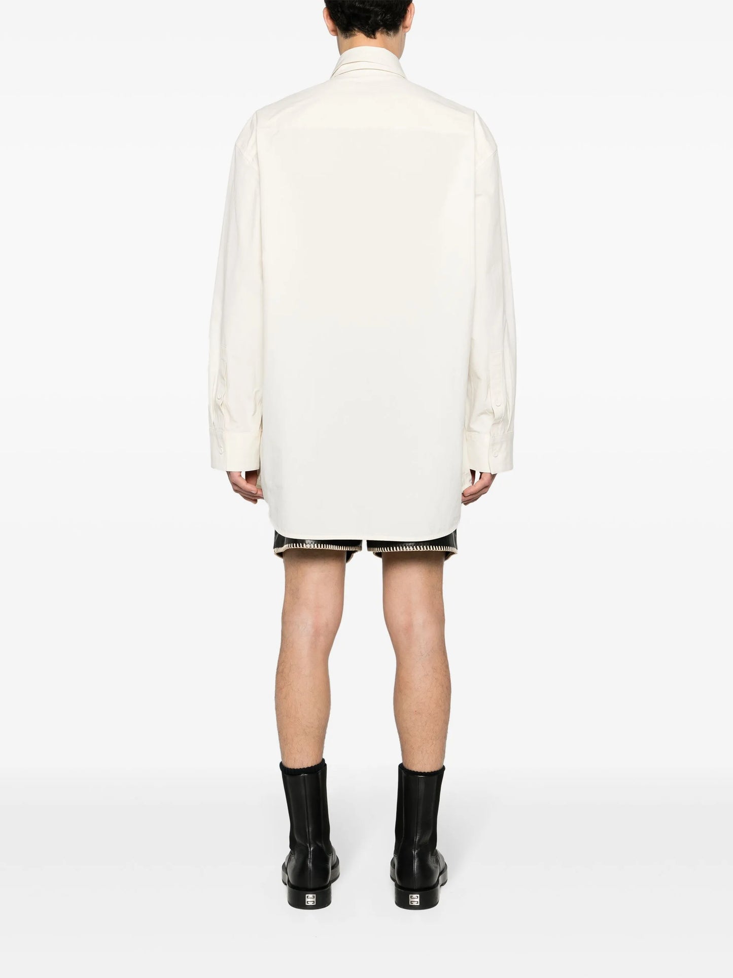 layered cotton shirt