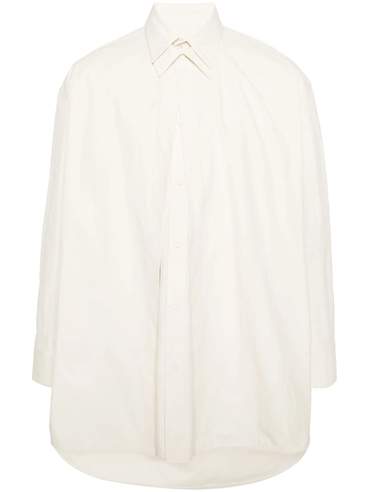 layered cotton shirt