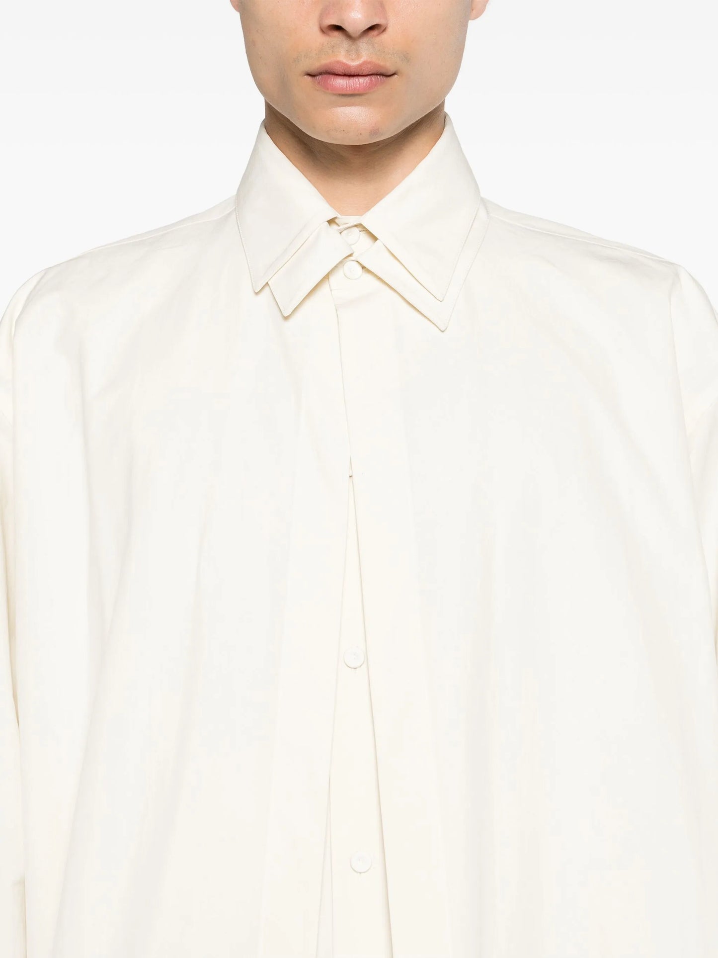 layered cotton shirt