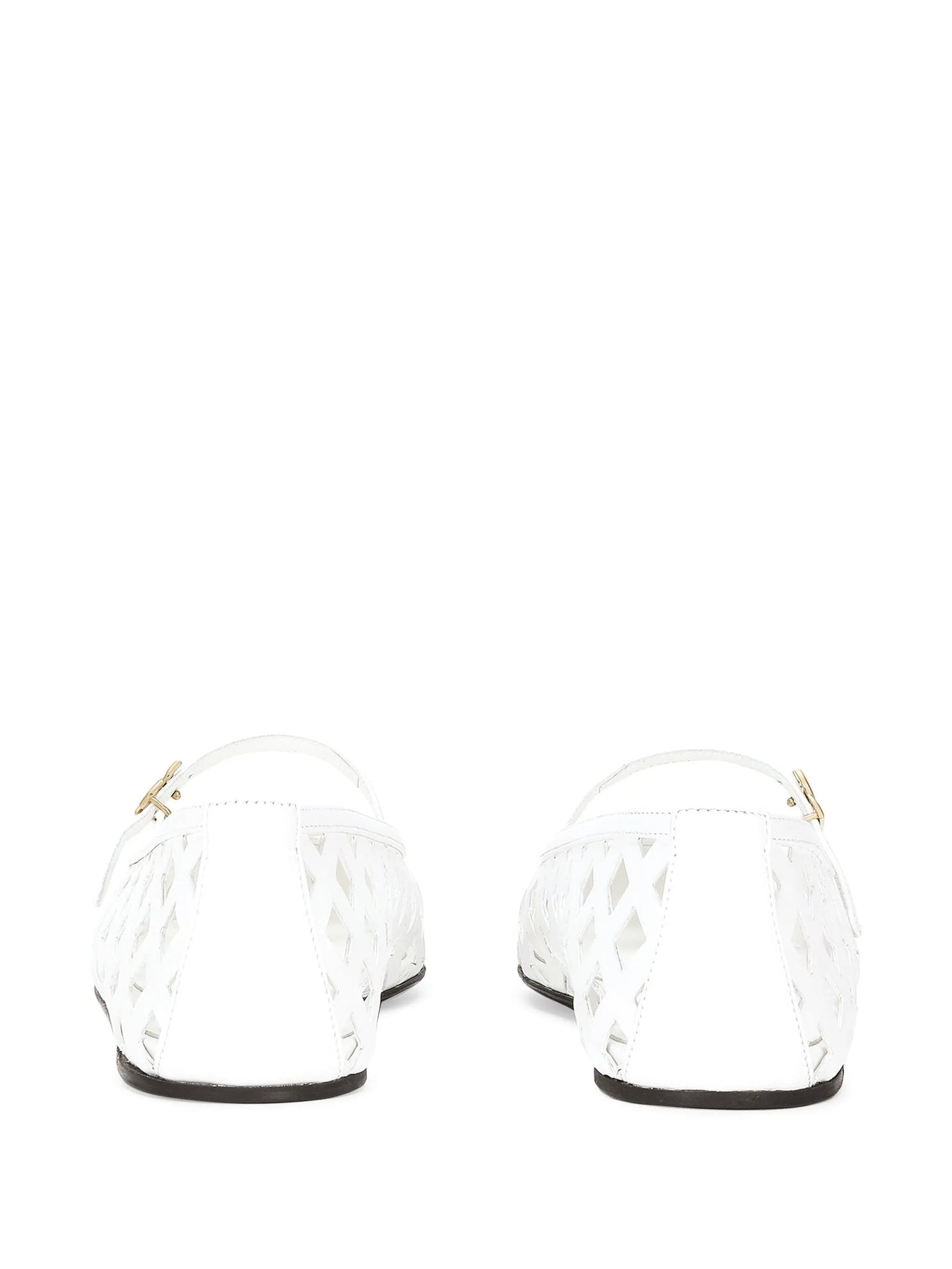 perforated leather ballerina shoes