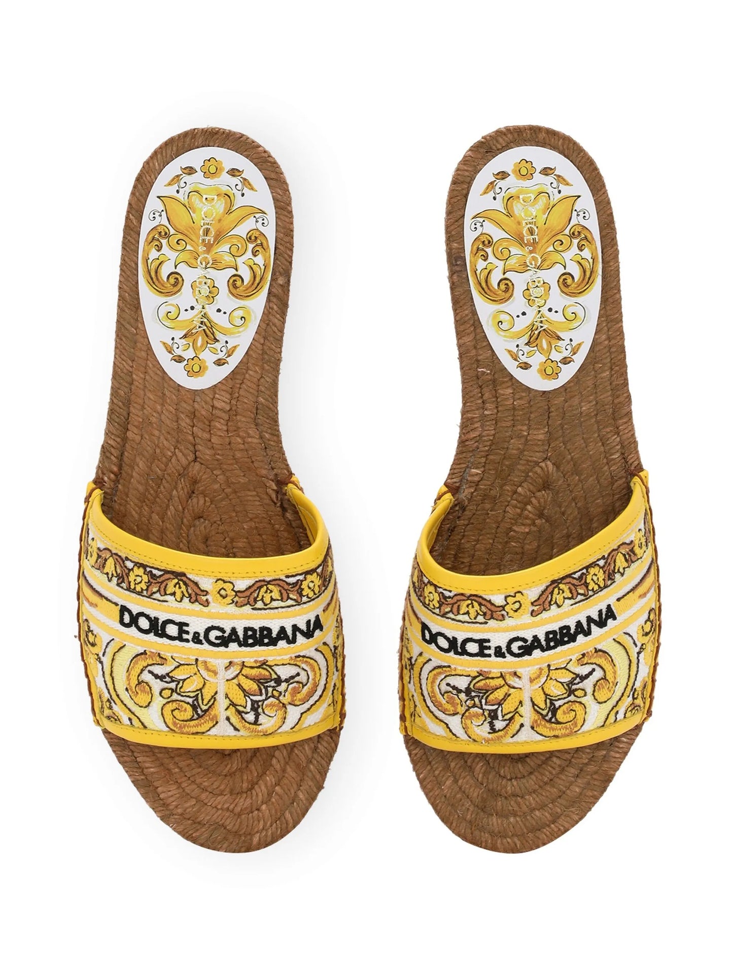 Majolica-print logo-embroidered sandals