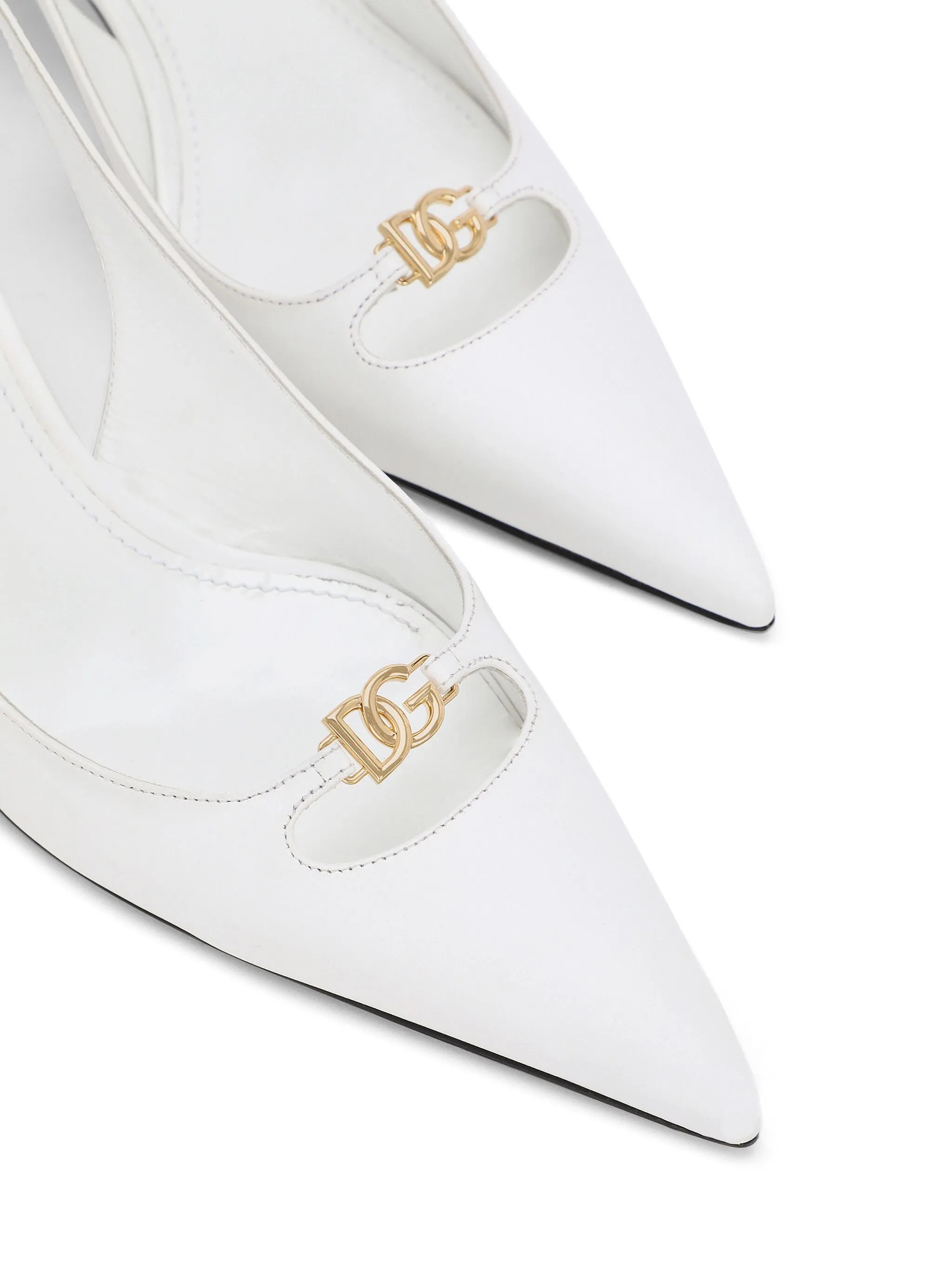 60mm leather slingback pumps