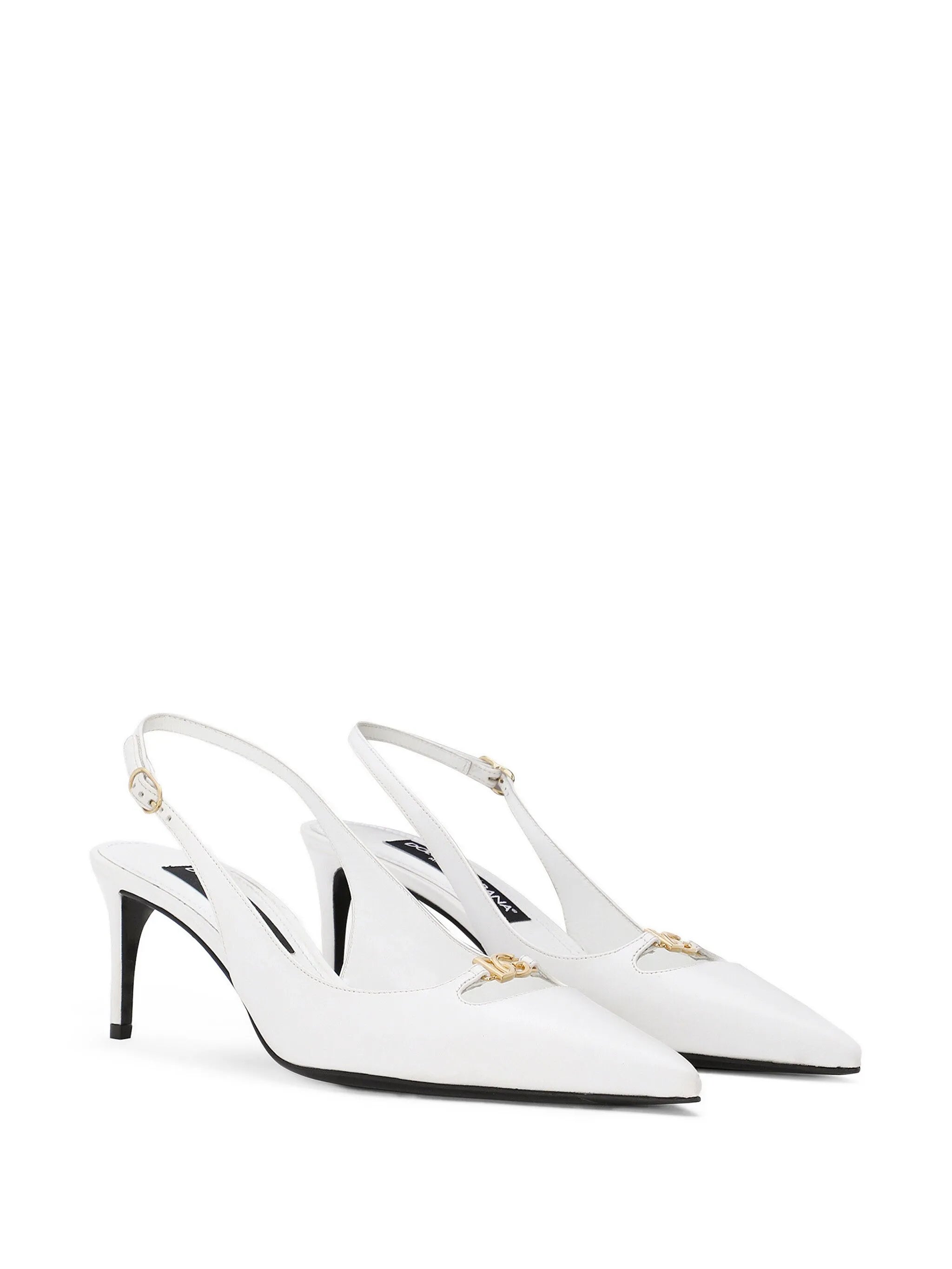 60mm leather slingback pumps