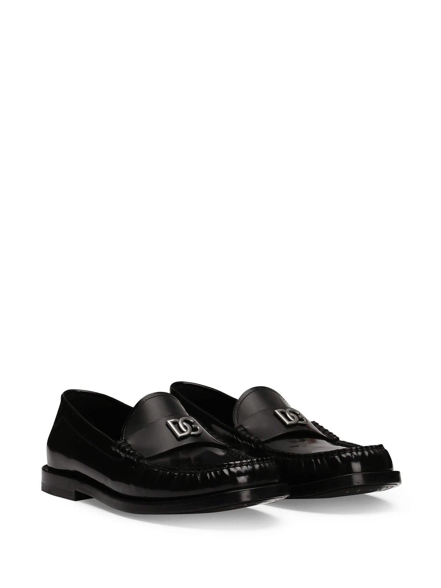 logo-plaque loafers