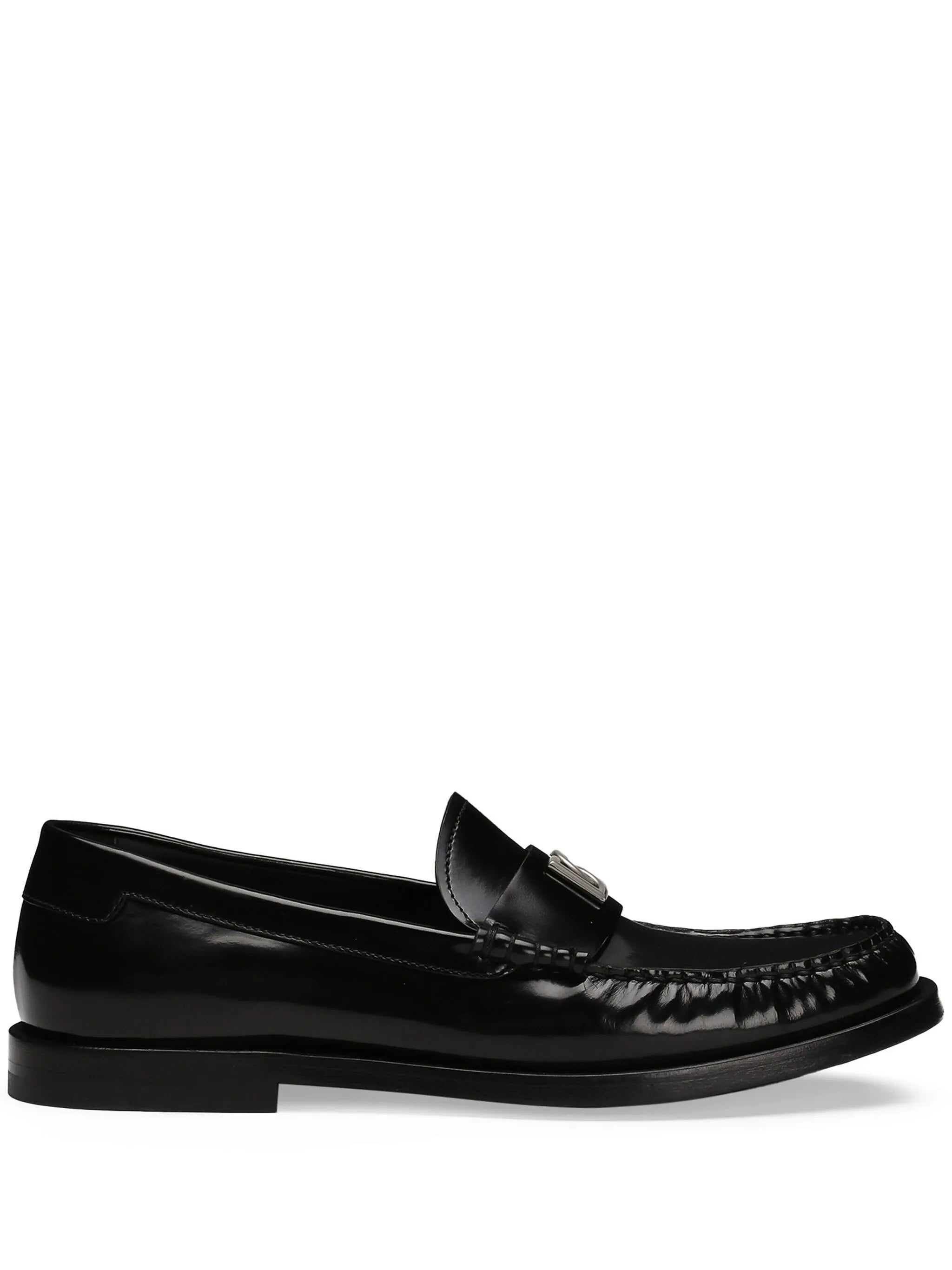logo-plaque loafers