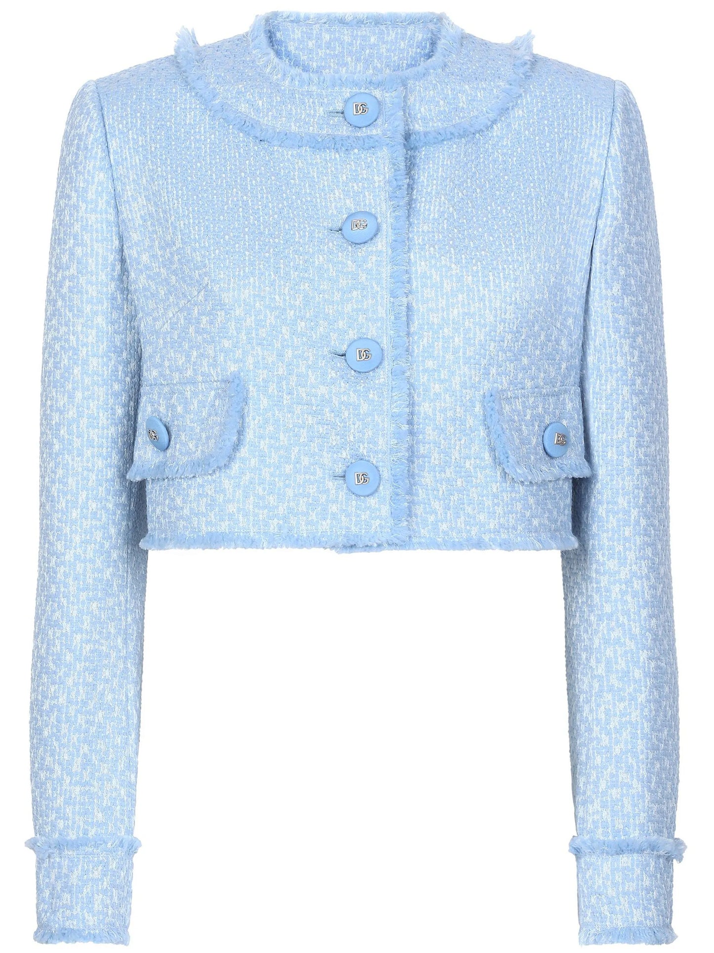 frayed cropped jacket