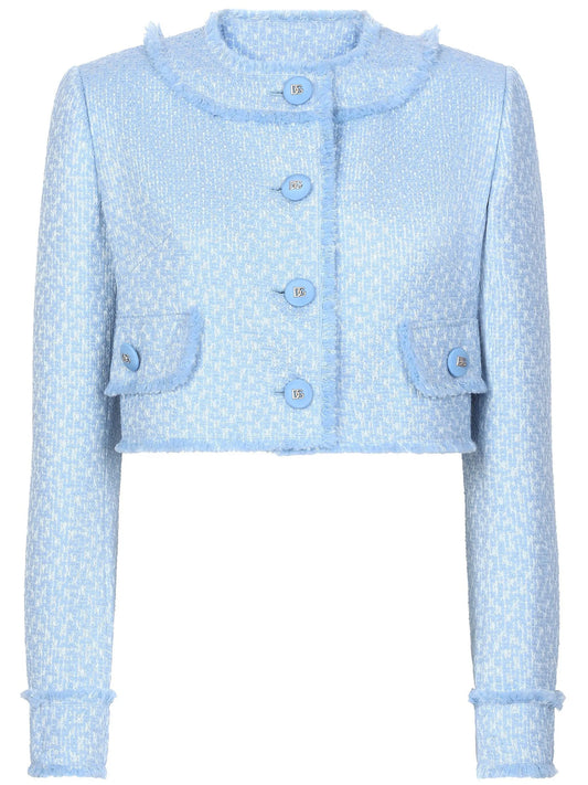 frayed cropped jacket