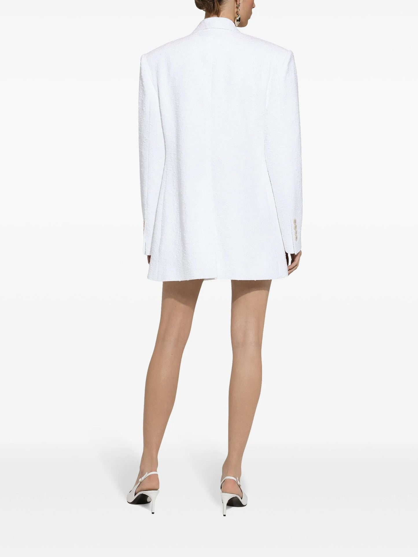 single-breasted tweed blazer