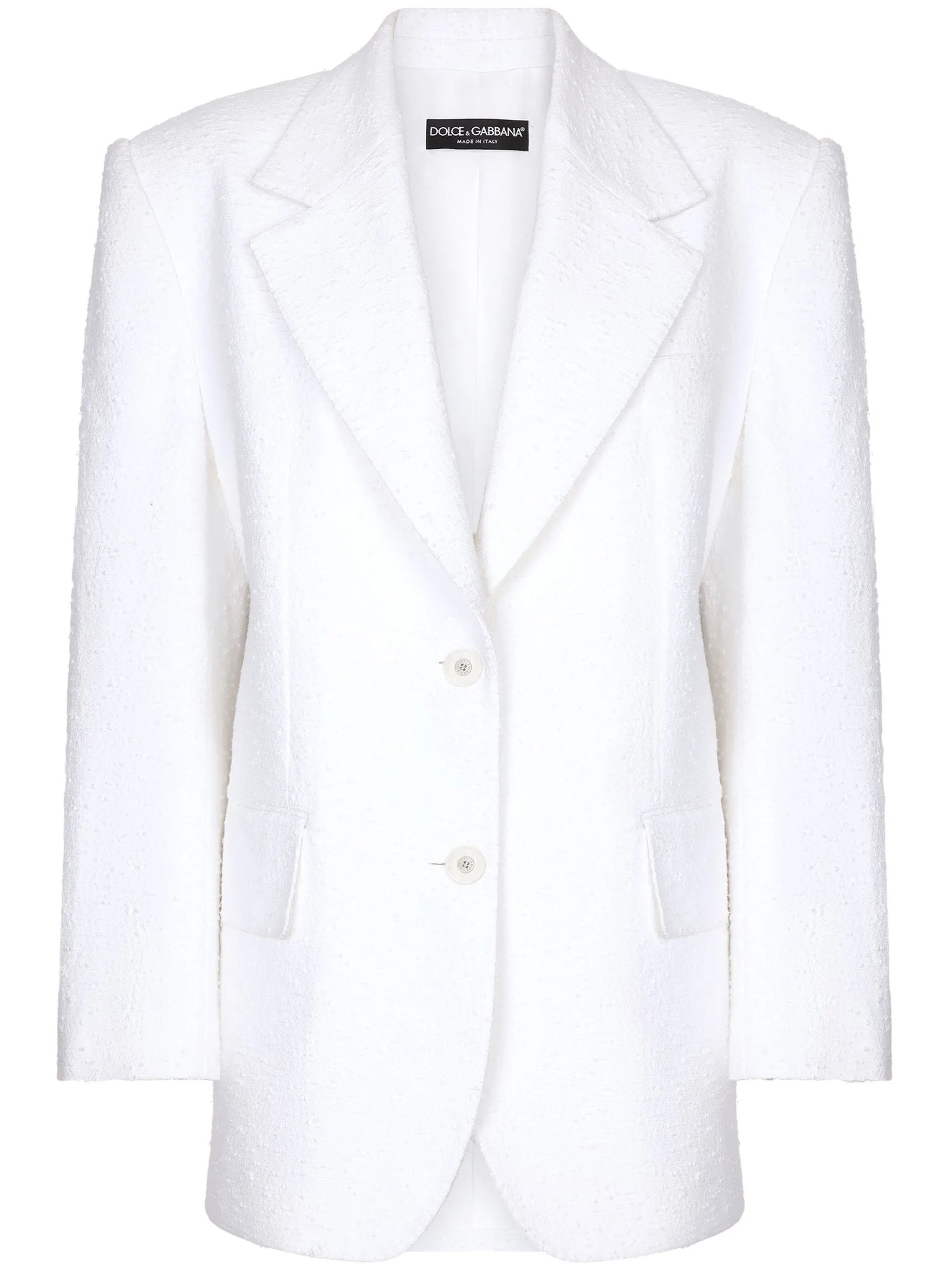 single-breasted tweed blazer