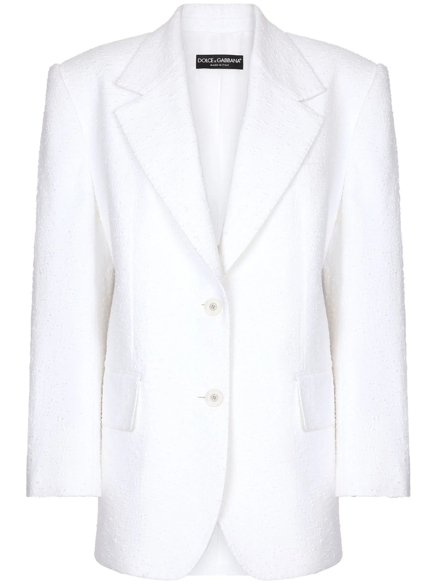 single-breasted tweed blazer