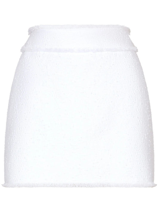 A-line tweed mini skirt