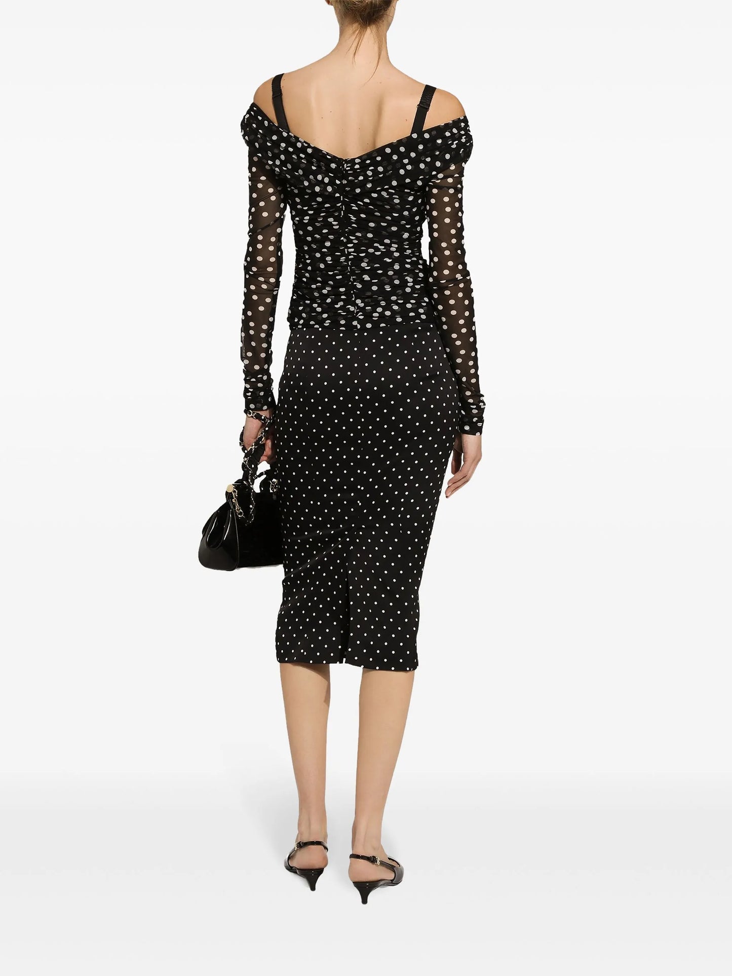 polka-dot tulle top