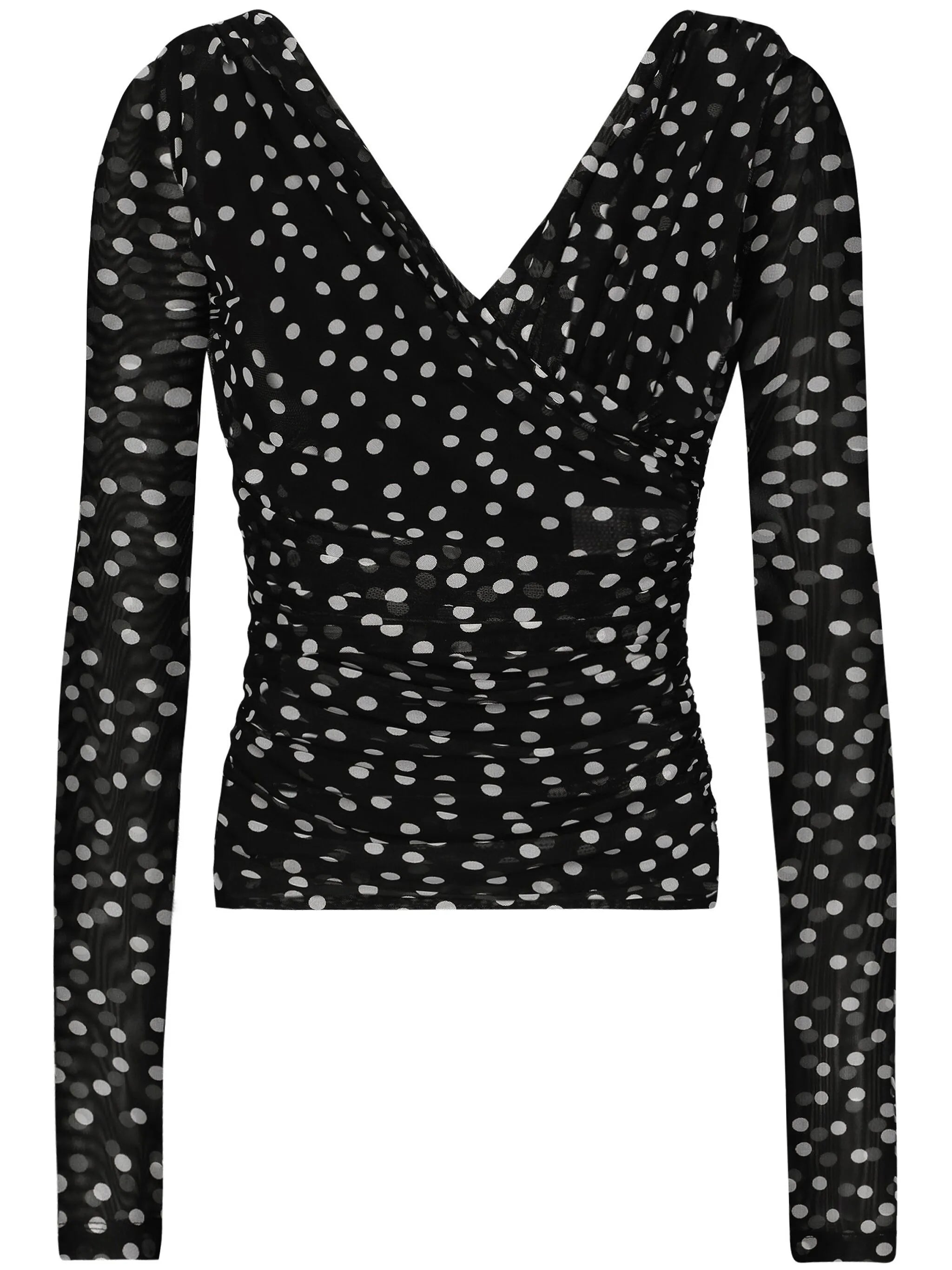 polka-dot tulle top