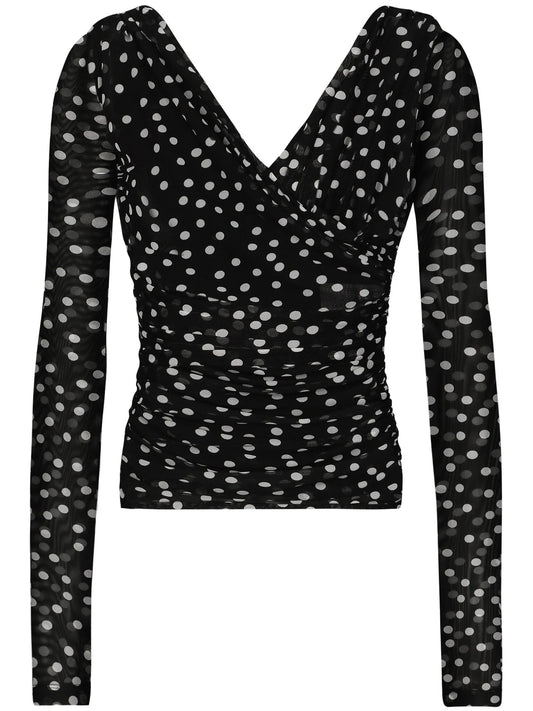 polka-dot tulle top