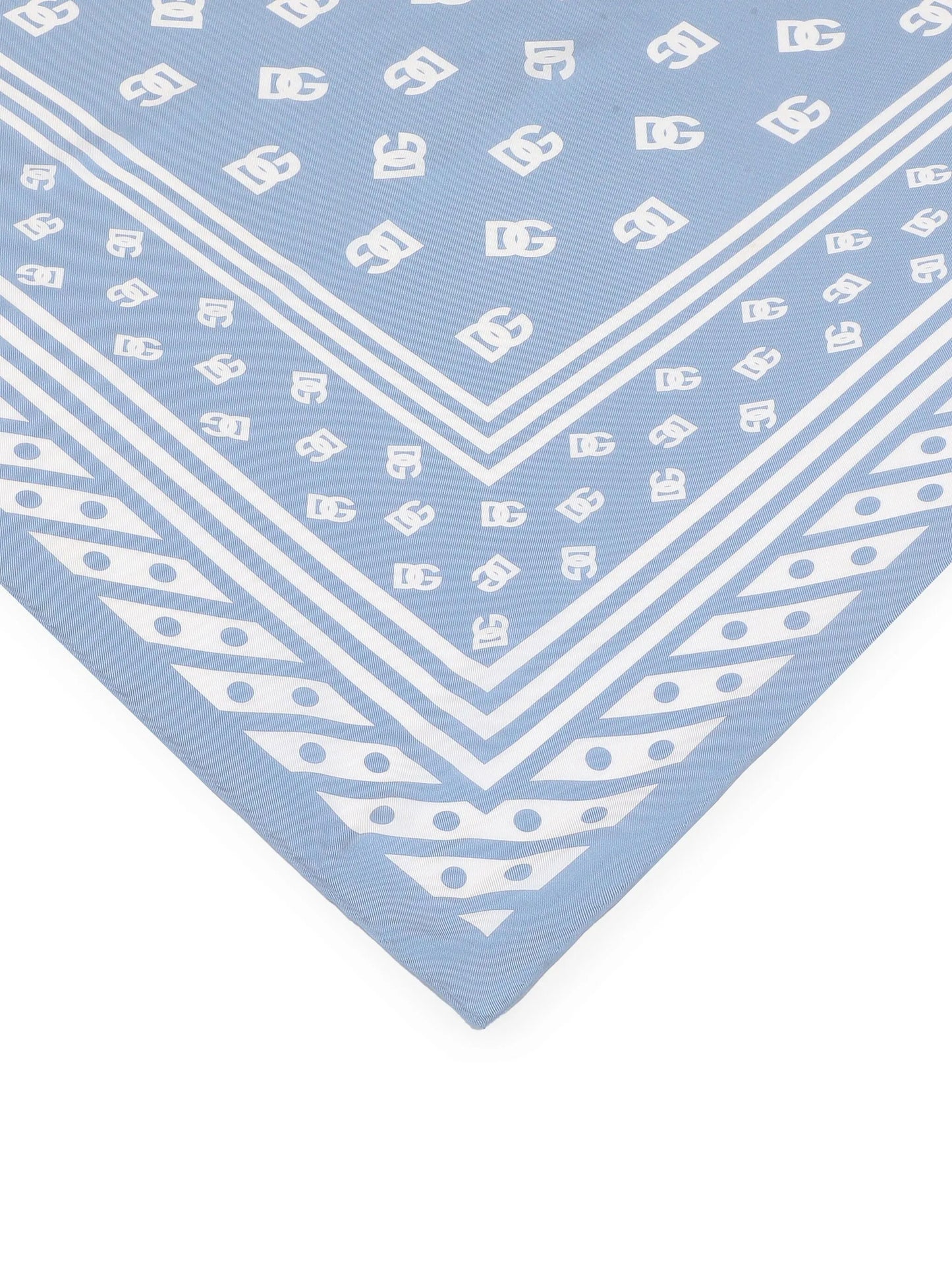 logo-print silk scarf