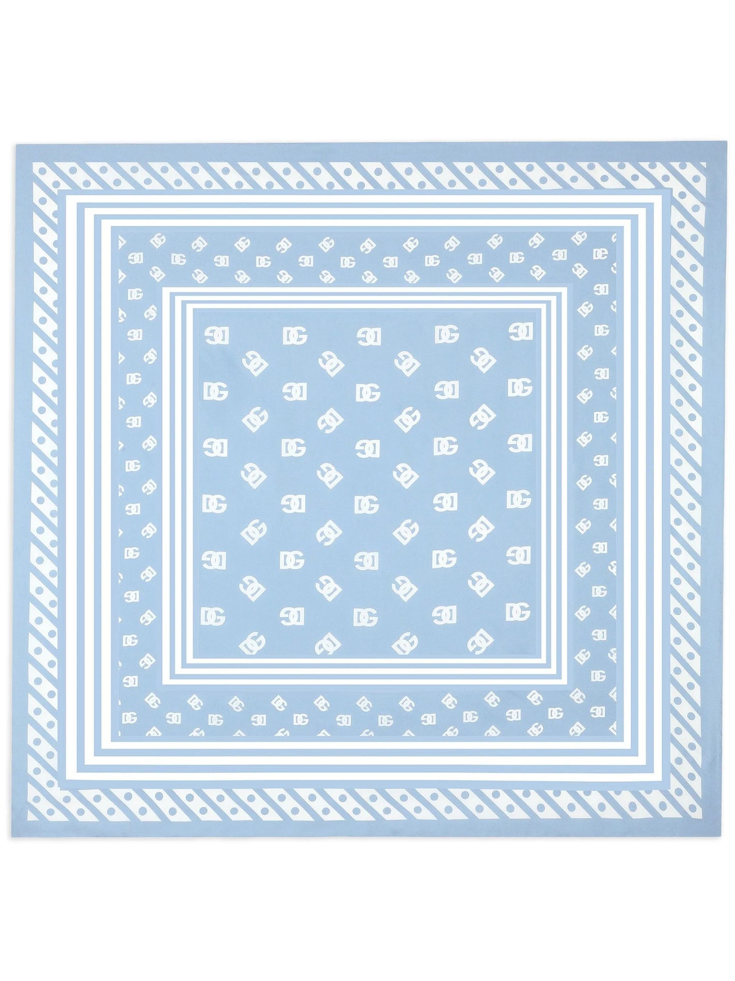 logo-print silk scarf