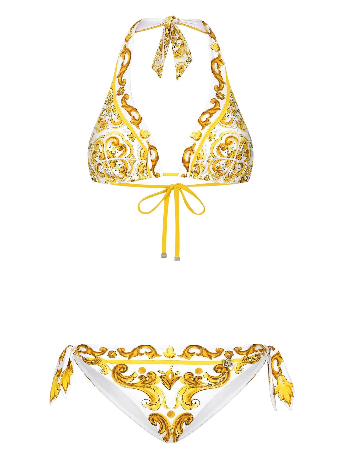 Triangle print bikini