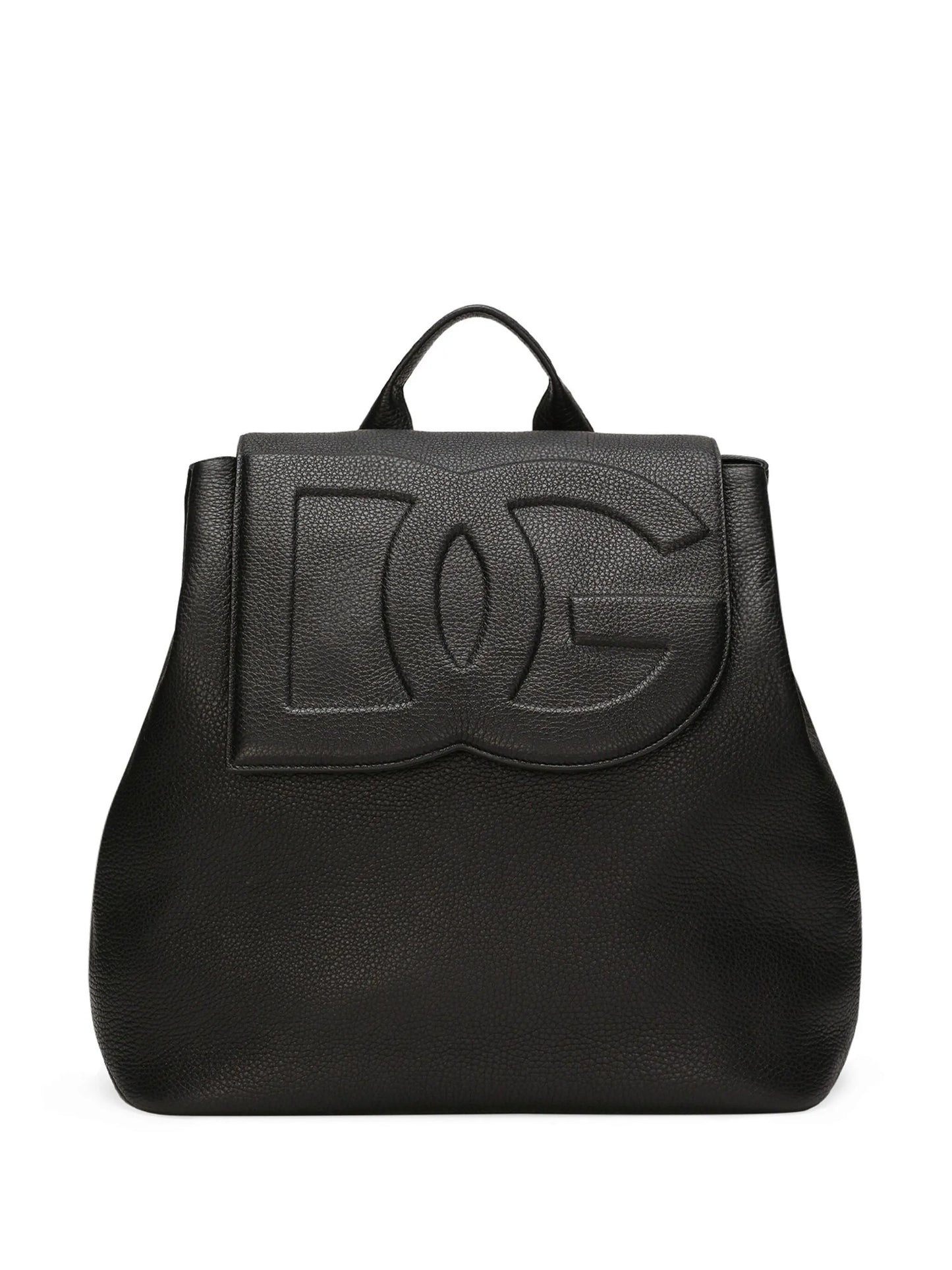 logo-embossed leather backpack