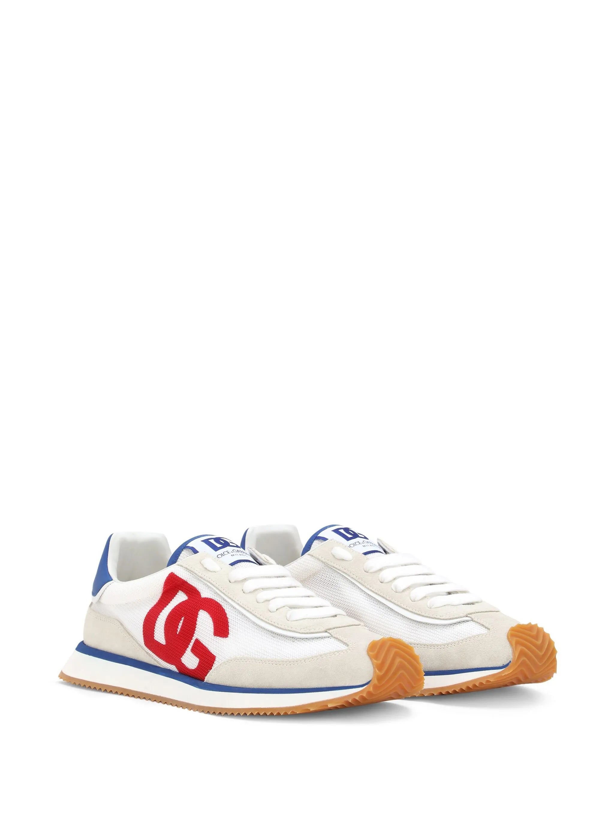 Cushion mixed-material sneakers