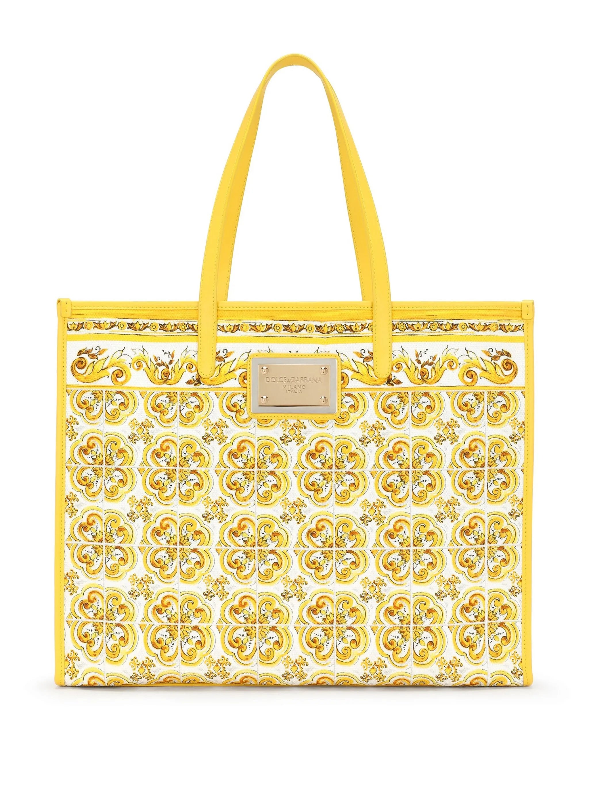 large Majolica-print tote bag