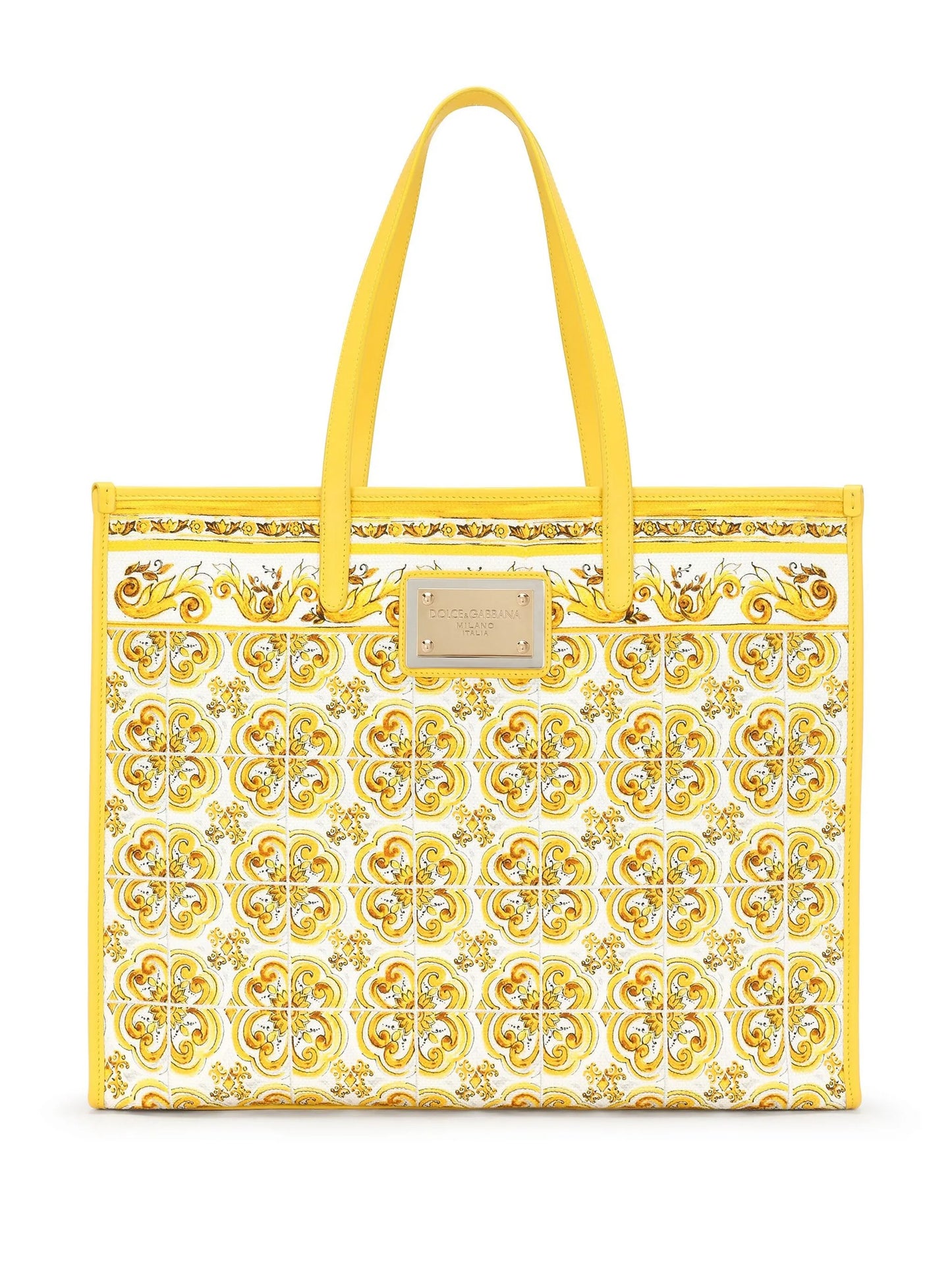 large Majolica-print tote bag