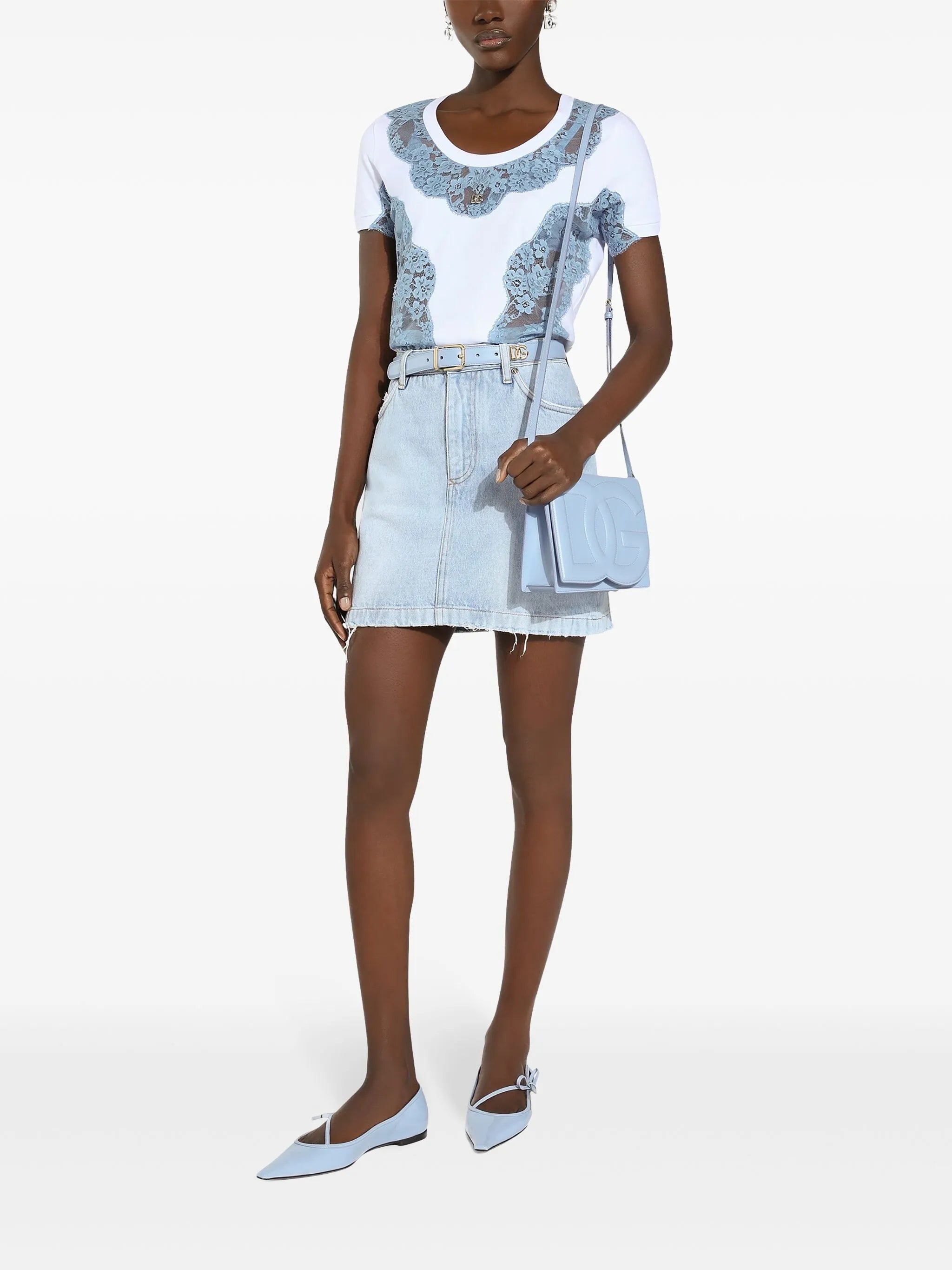 DG Logo leather cross body bag