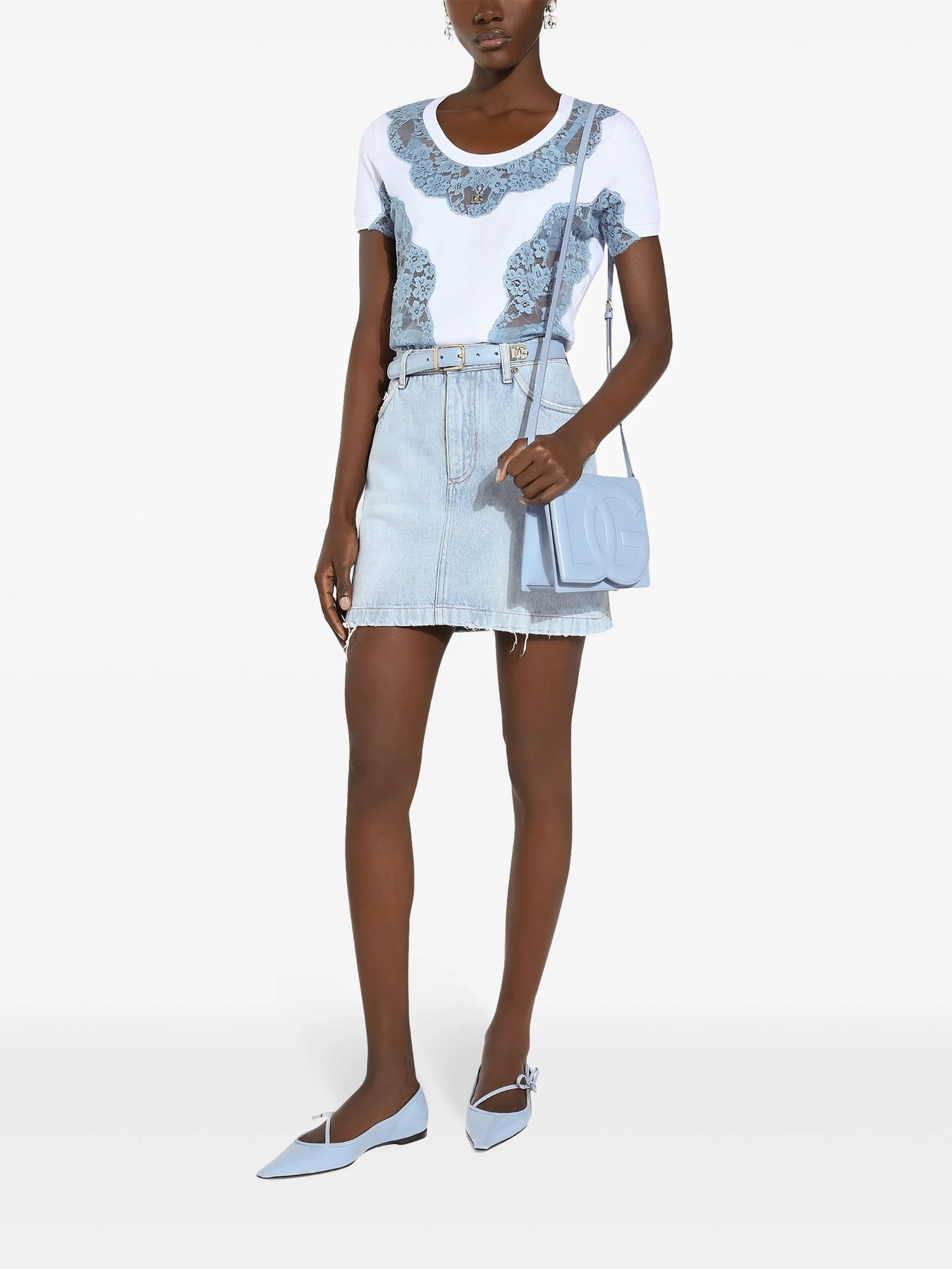 DG Logo leather cross body bag