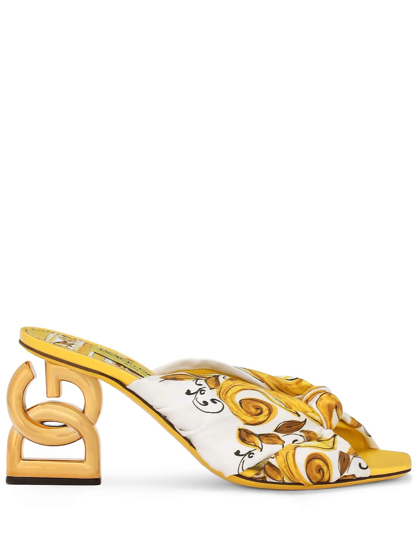 DG Pop 75mm Majolica-print sandals