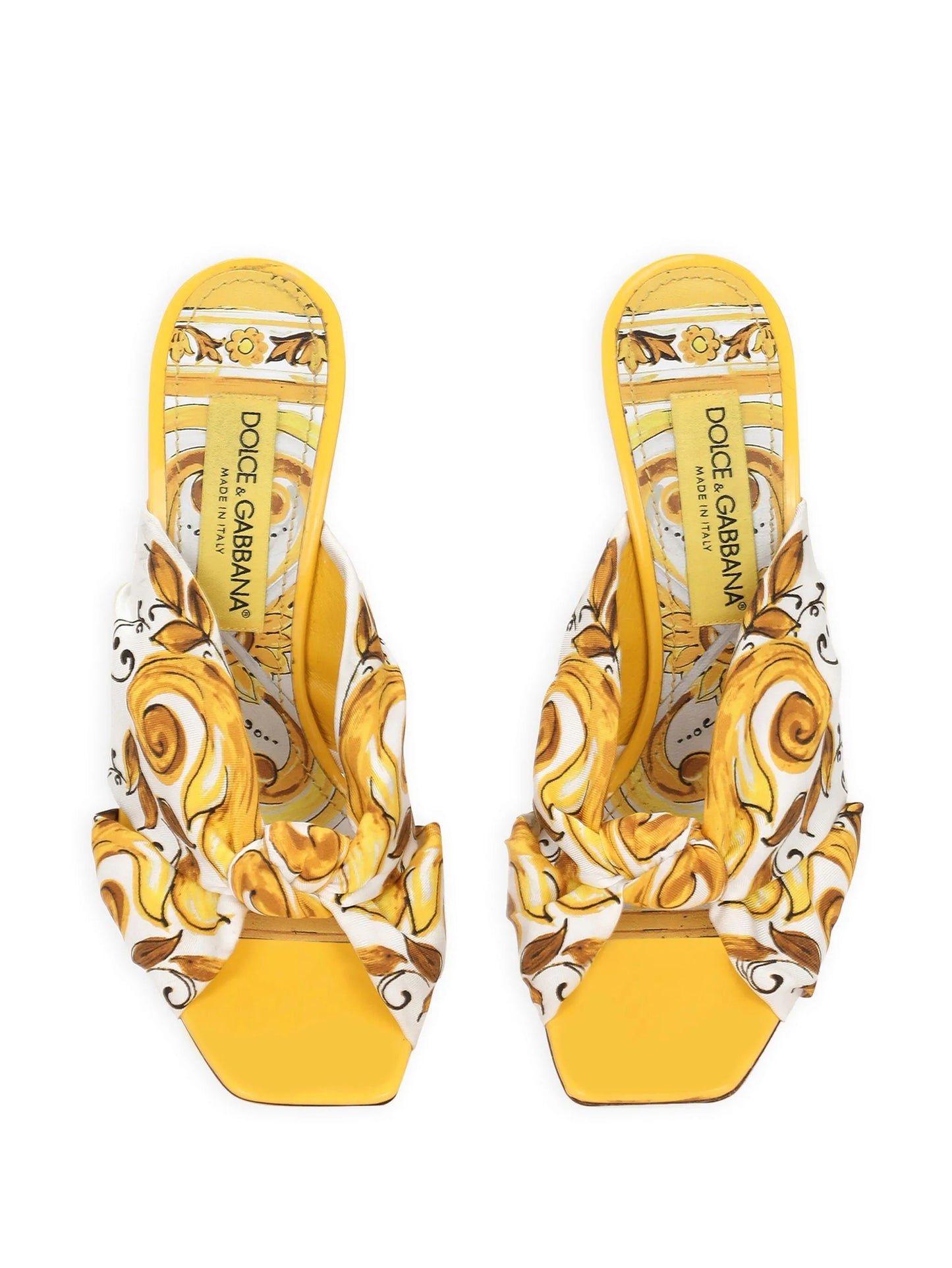 DG Pop 75mm Majolica-print sandals
