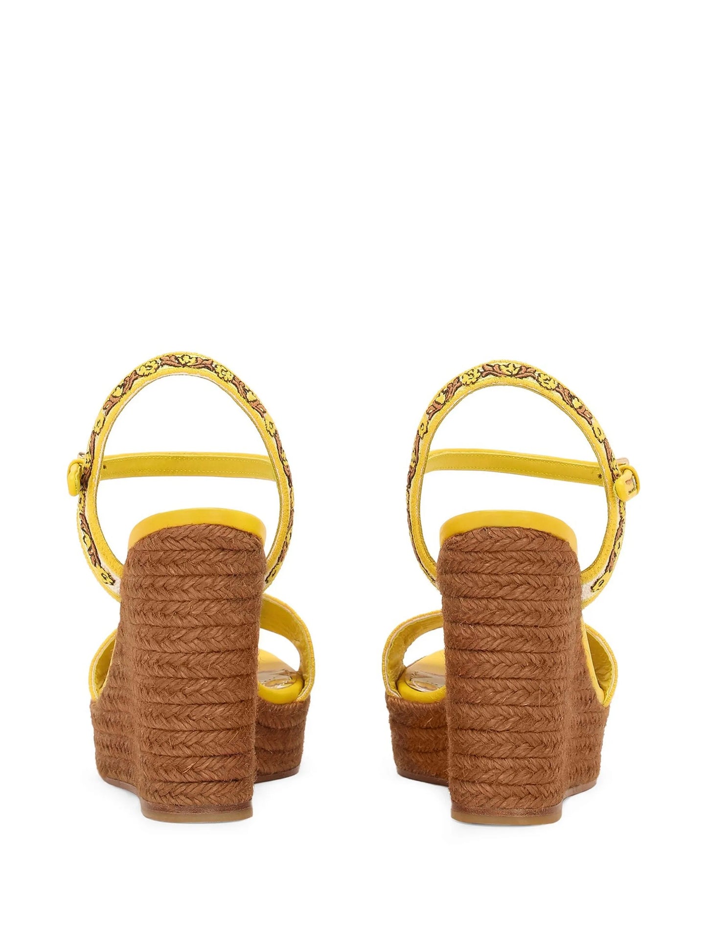 Majolica-print 90mm wedge sandals