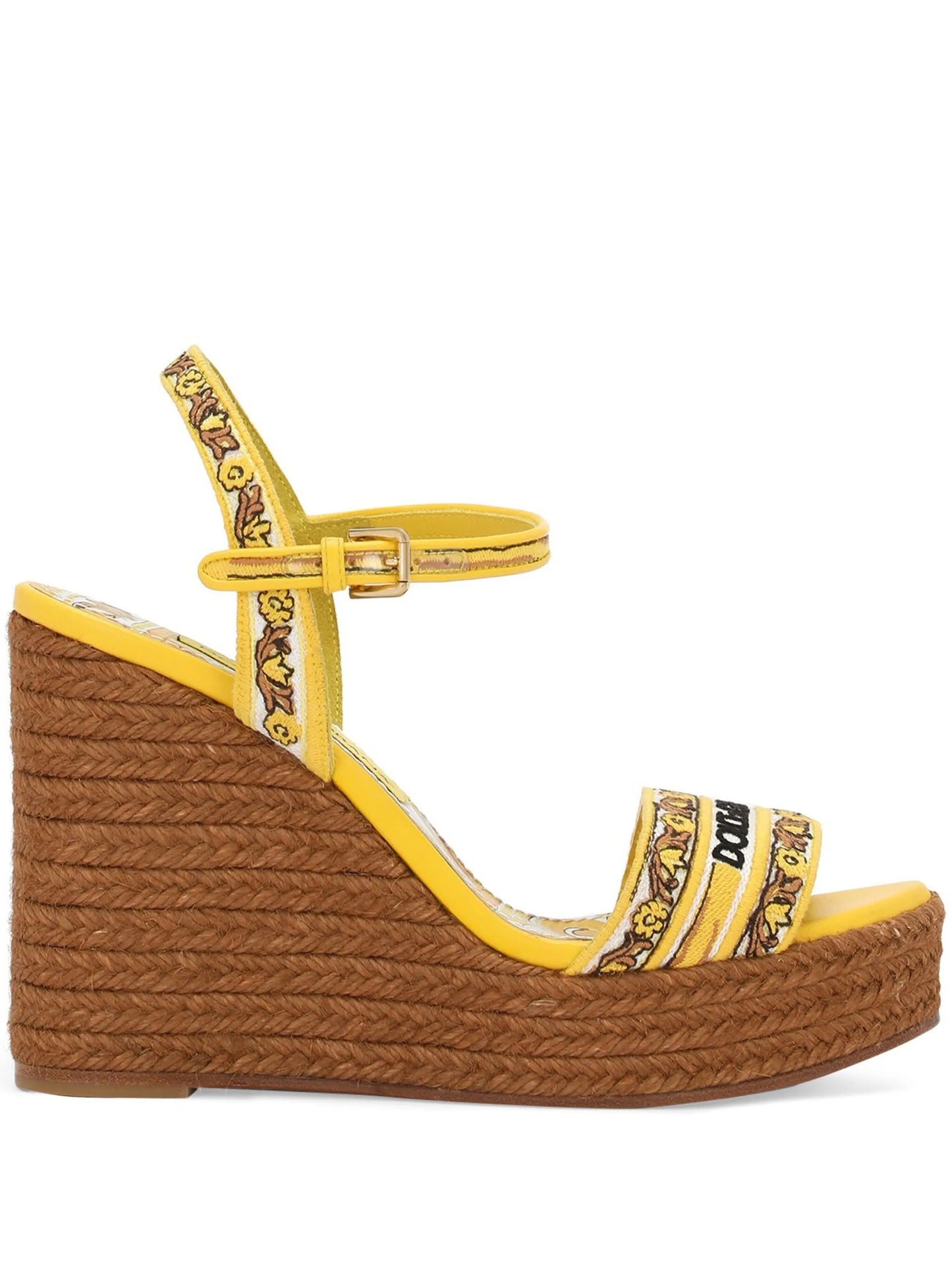 Majolica-print 90mm wedge sandals