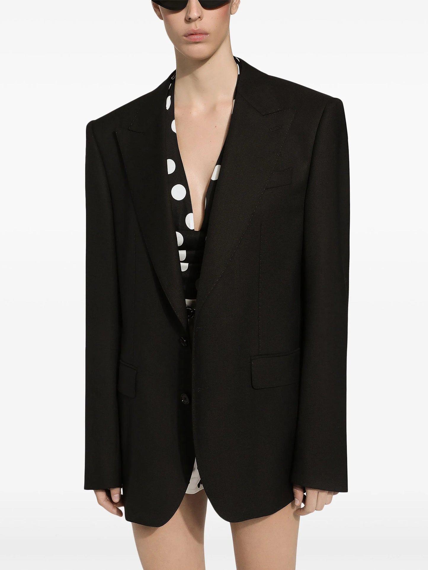 single-breasted virgin wool blazer
