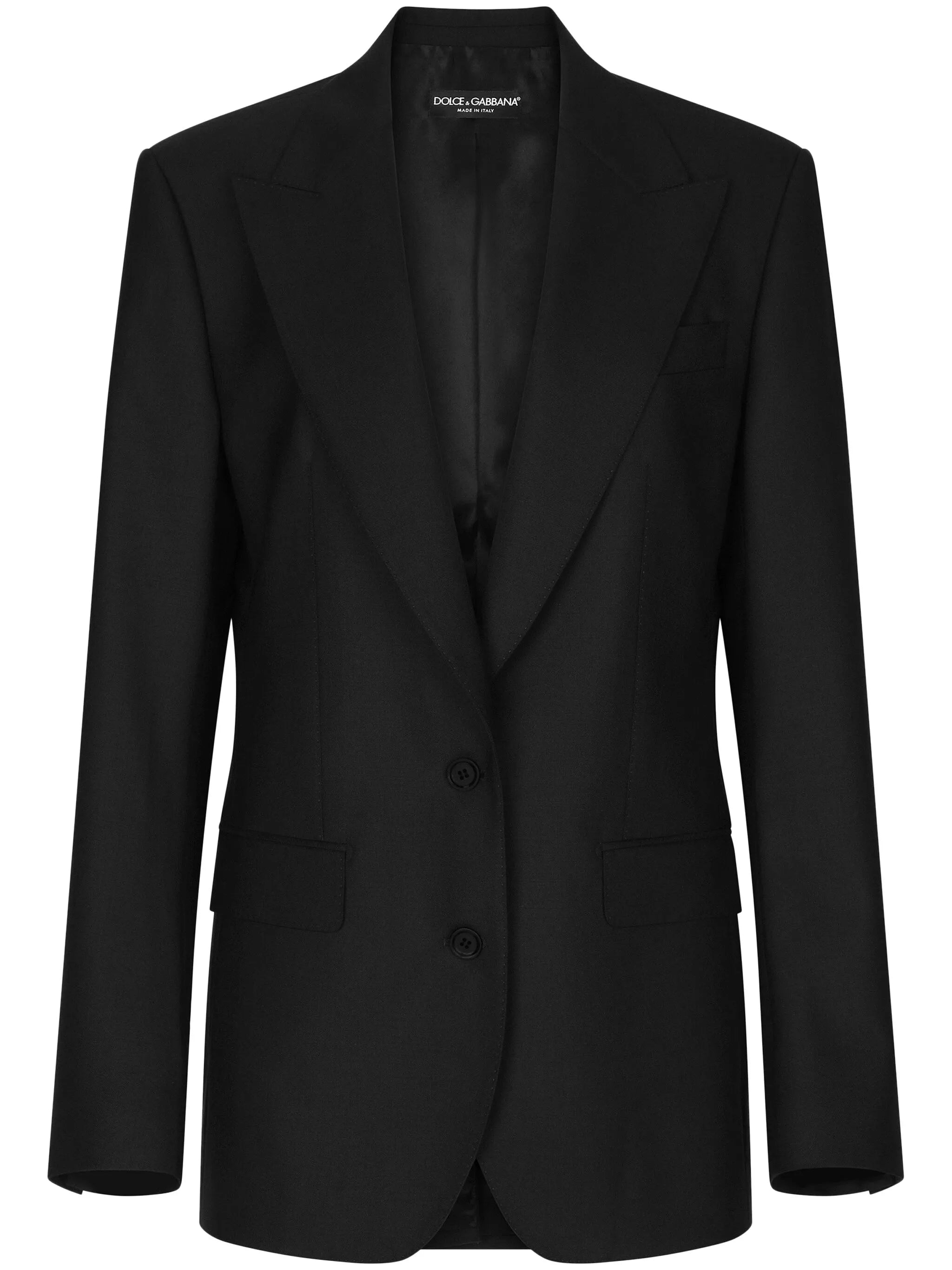 single-breasted virgin wool blazer