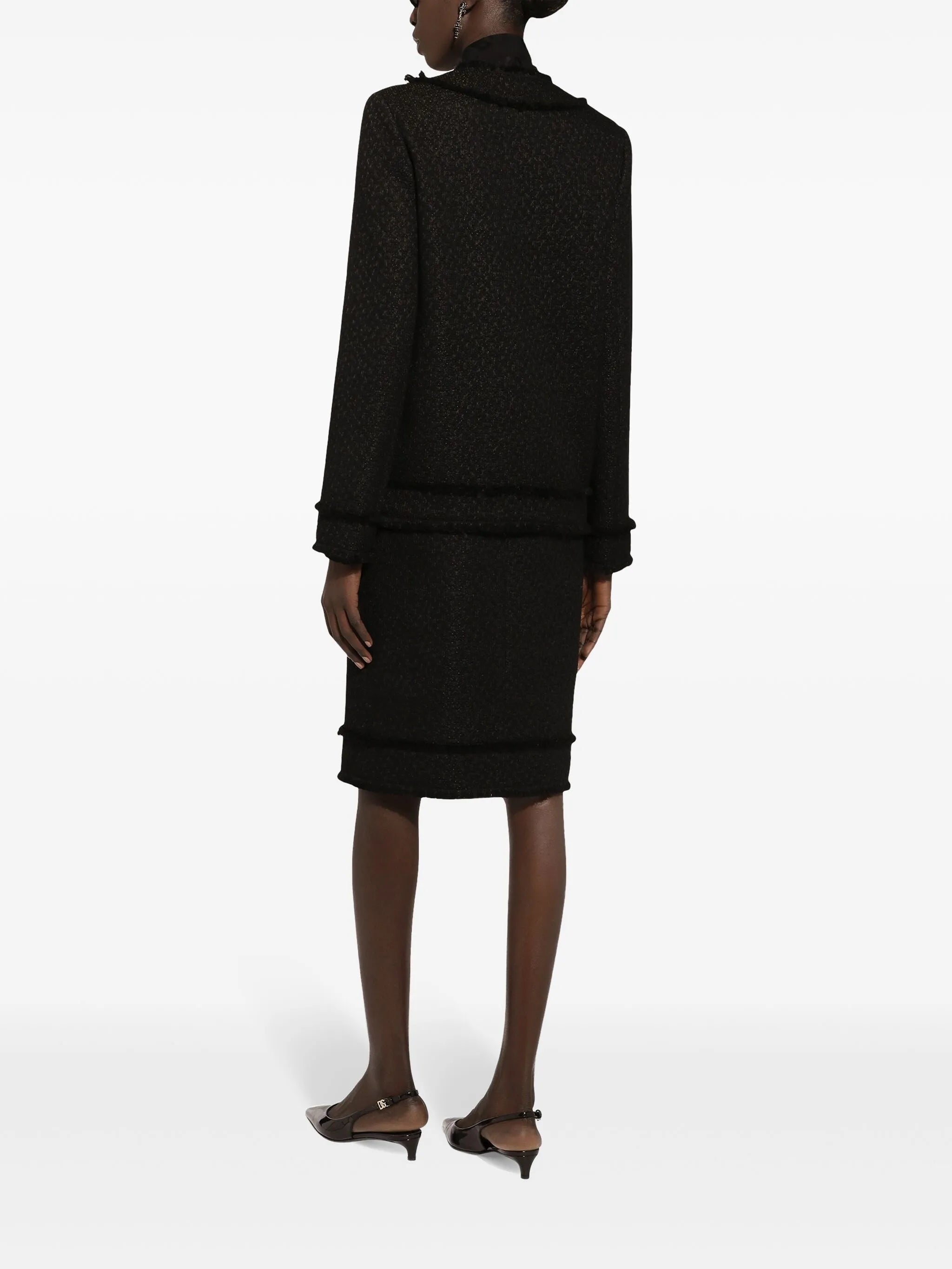 silk jacquard shirt with all-over DG logo