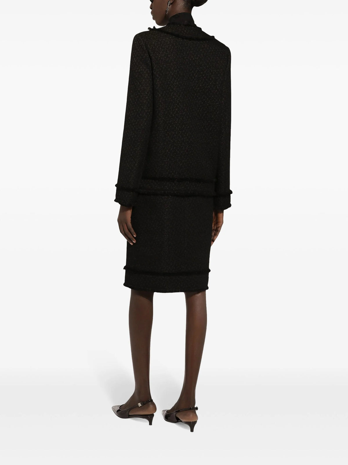 silk jacquard shirt with all-over DG logo