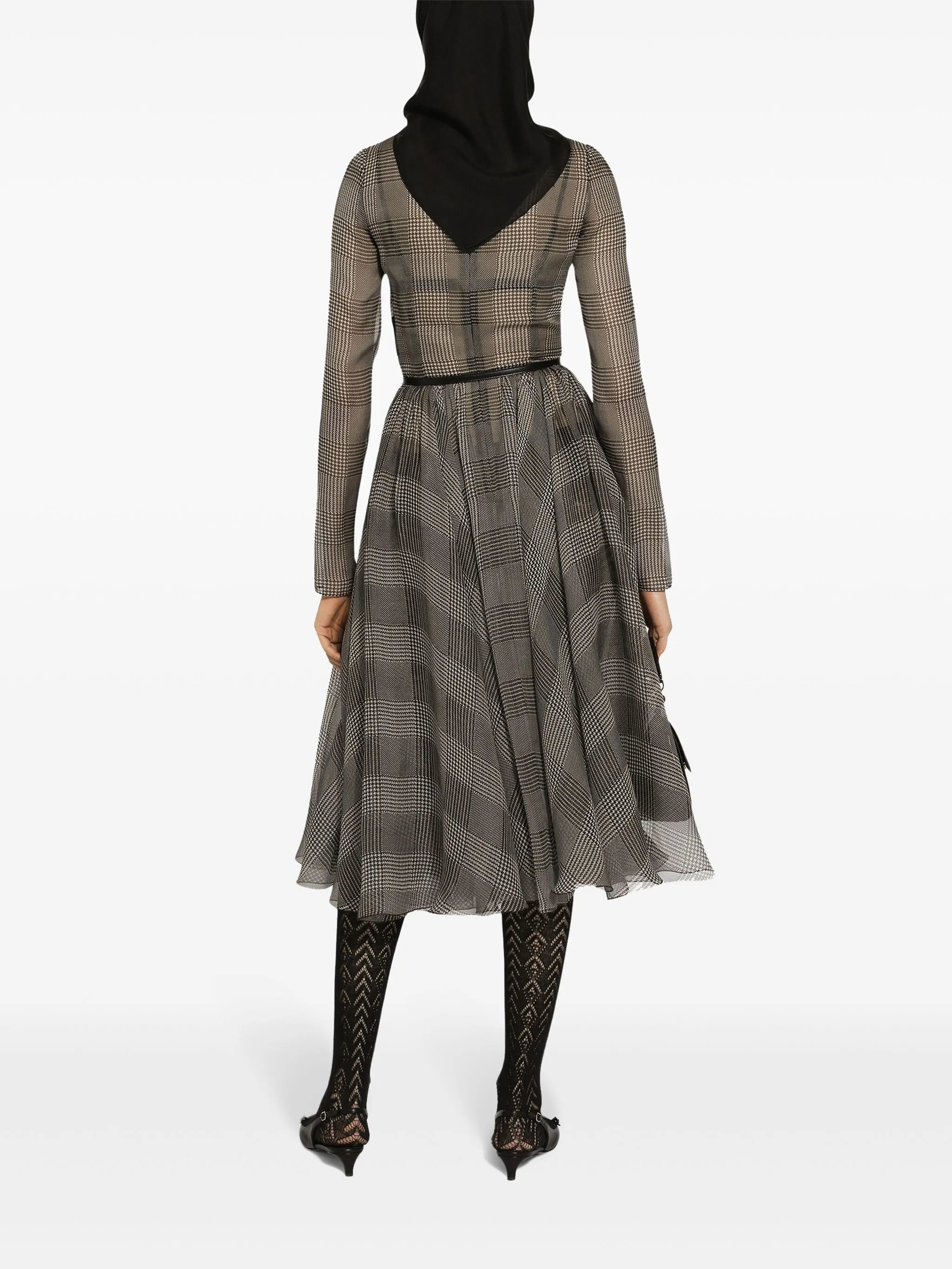 check-pattern dress