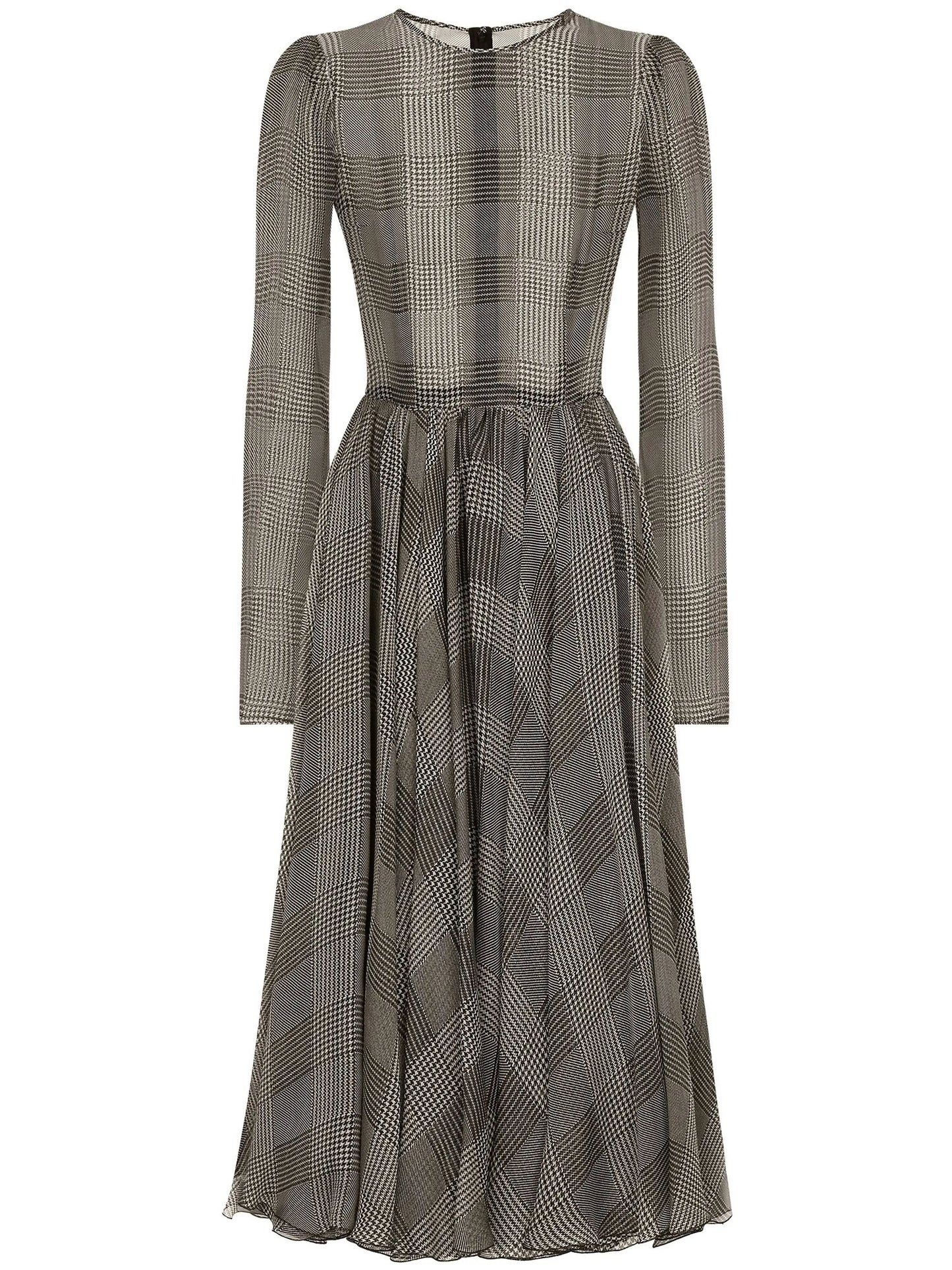 check-pattern dress