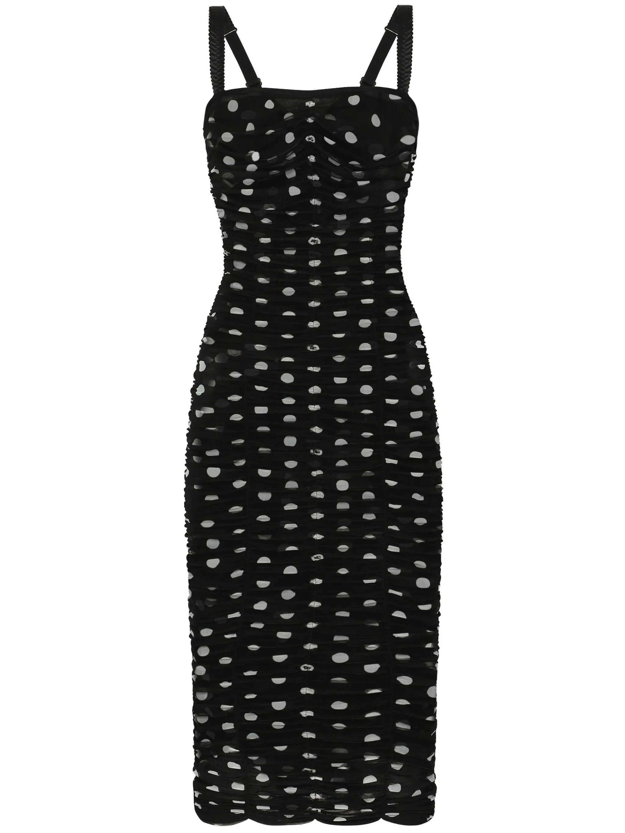 polka-dot tulle midi dress