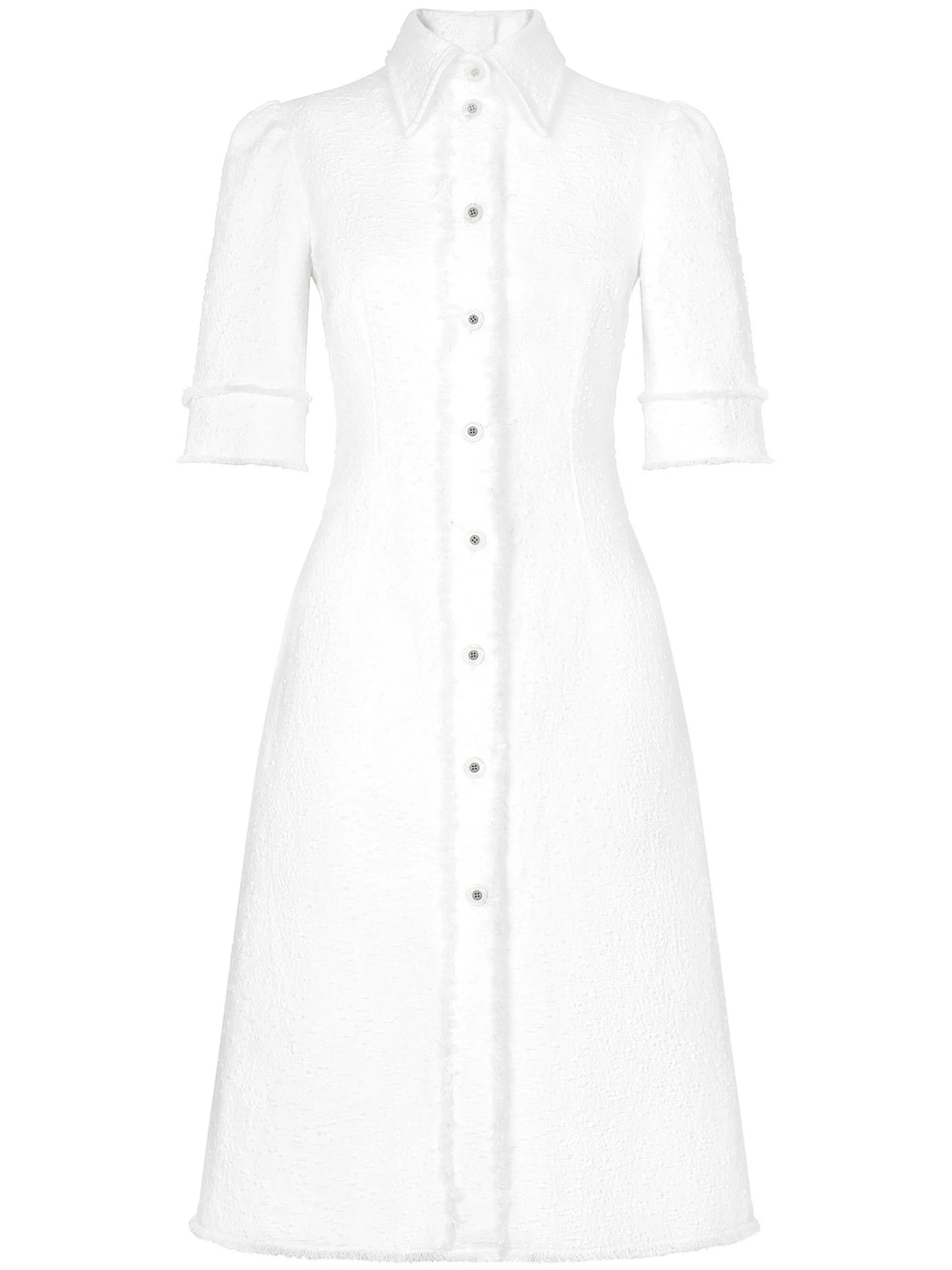 tweed midi shirtdress
