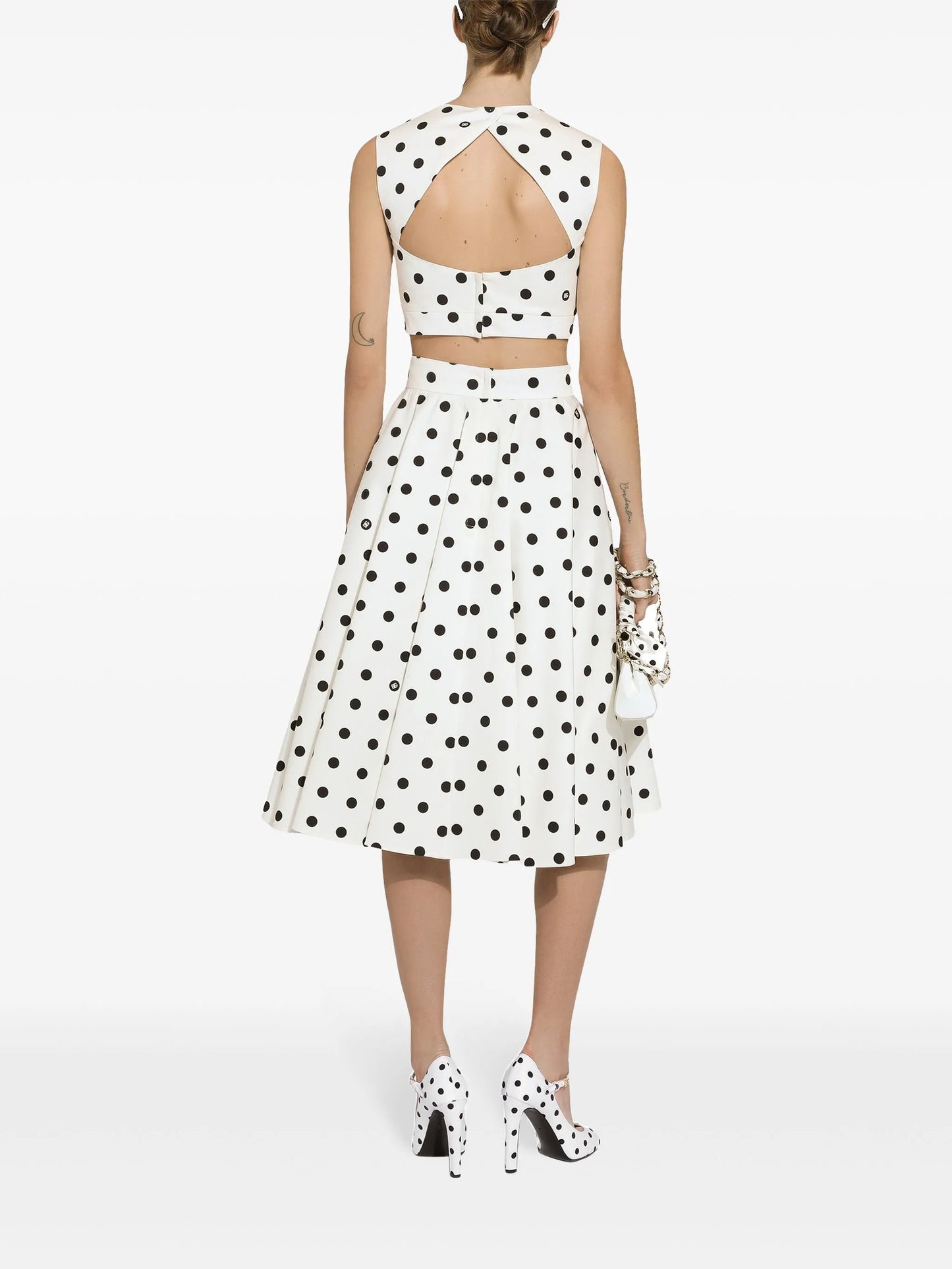 polka-dot corset top