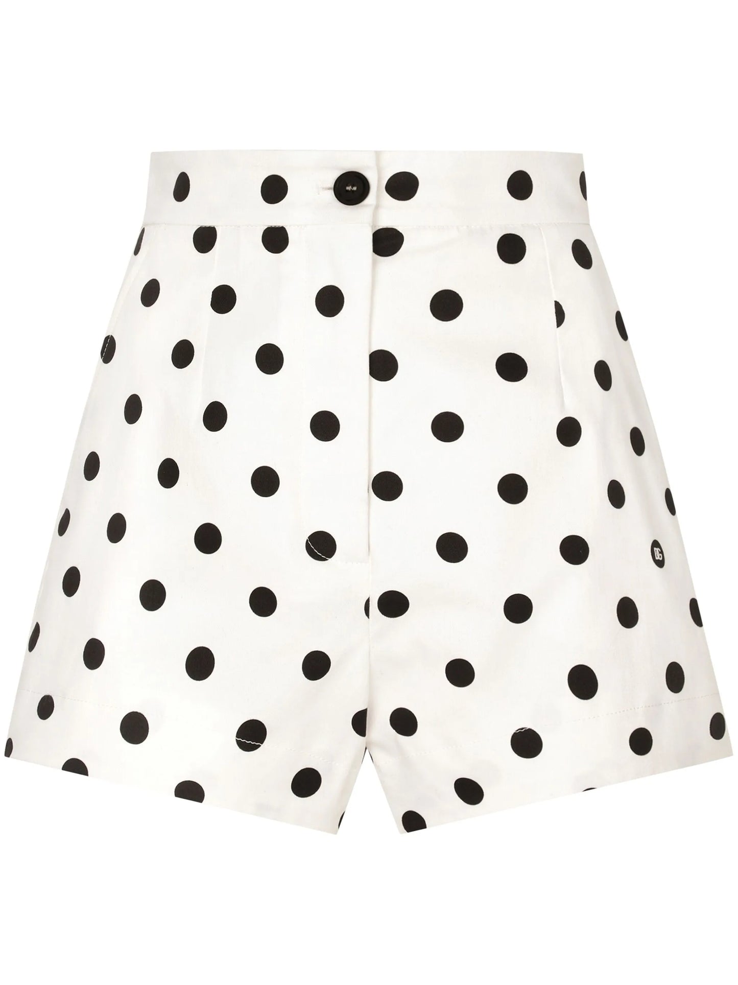 polka dot-print high-waisted shorts