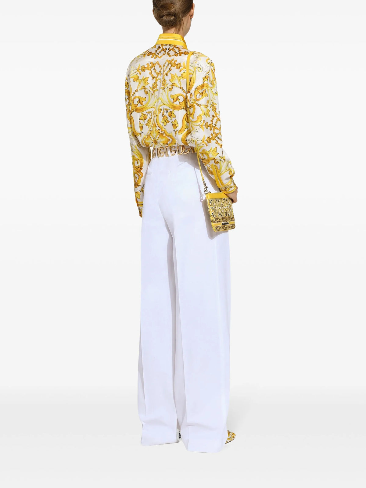 wrap-front wide-leg trousers