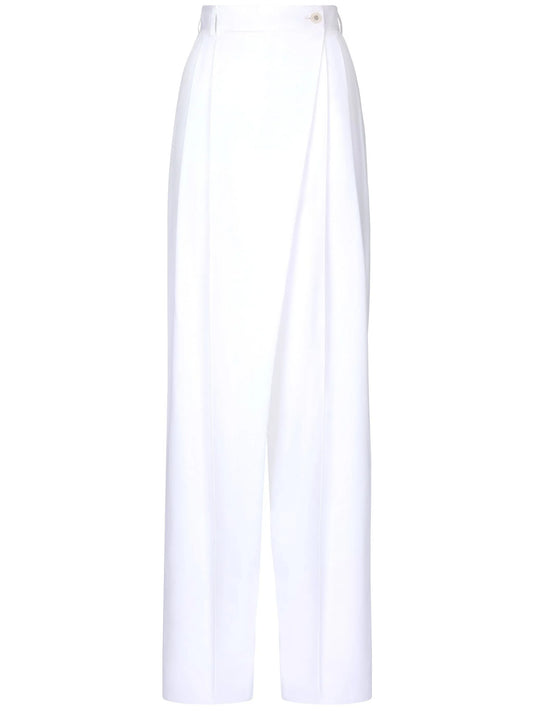 high-waist flared trousers