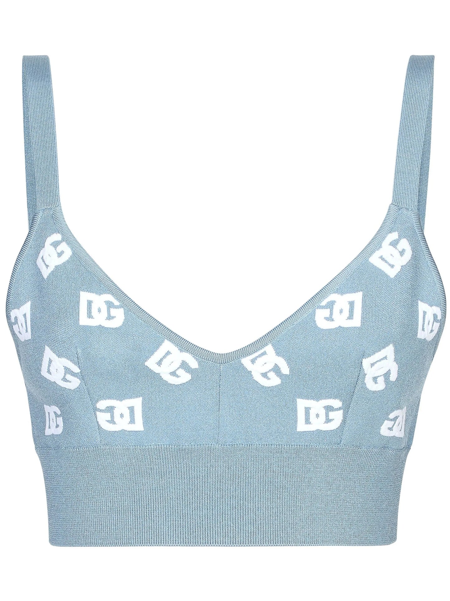 logo embroidered cropped top