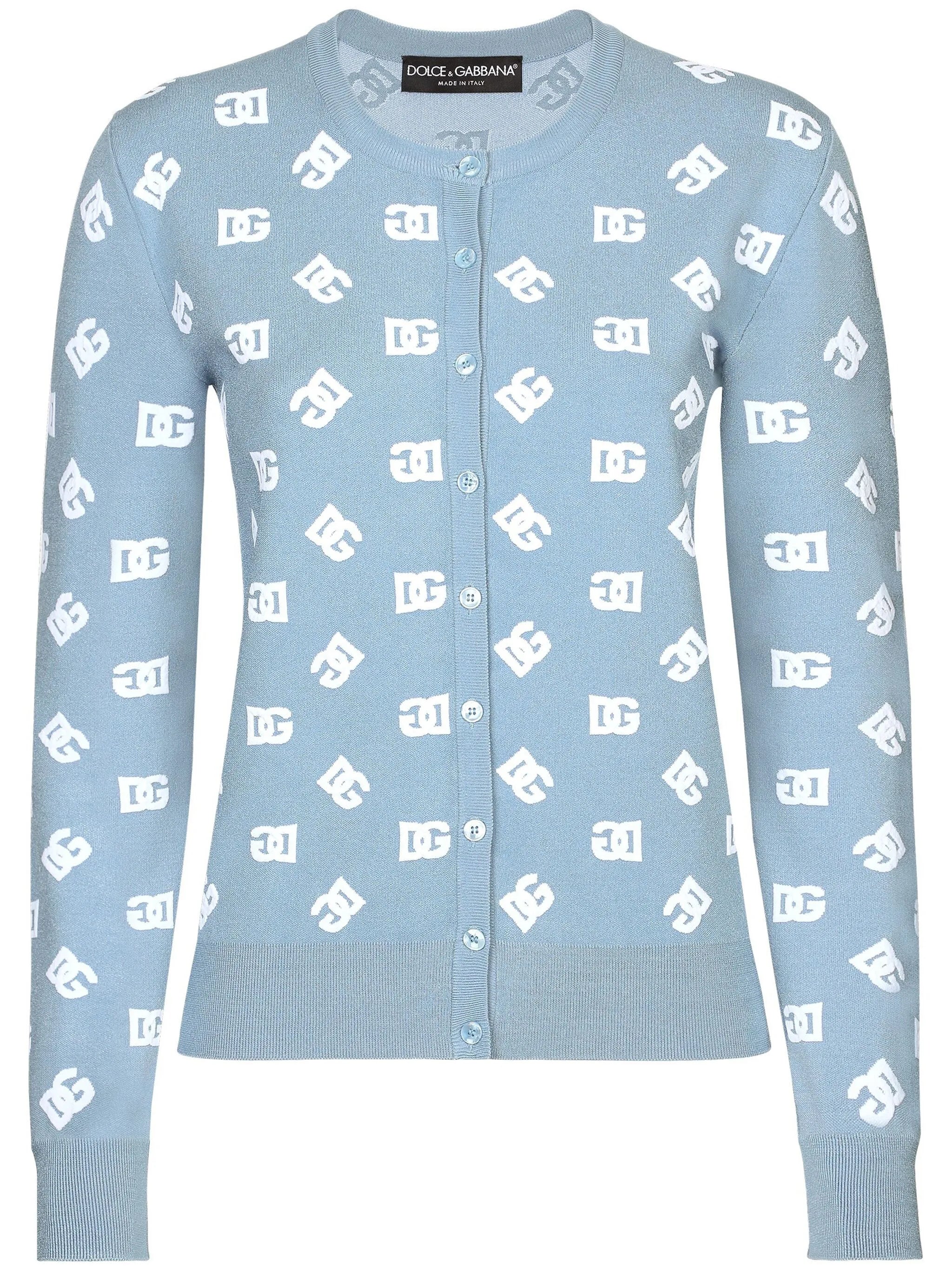 logo print cardigan