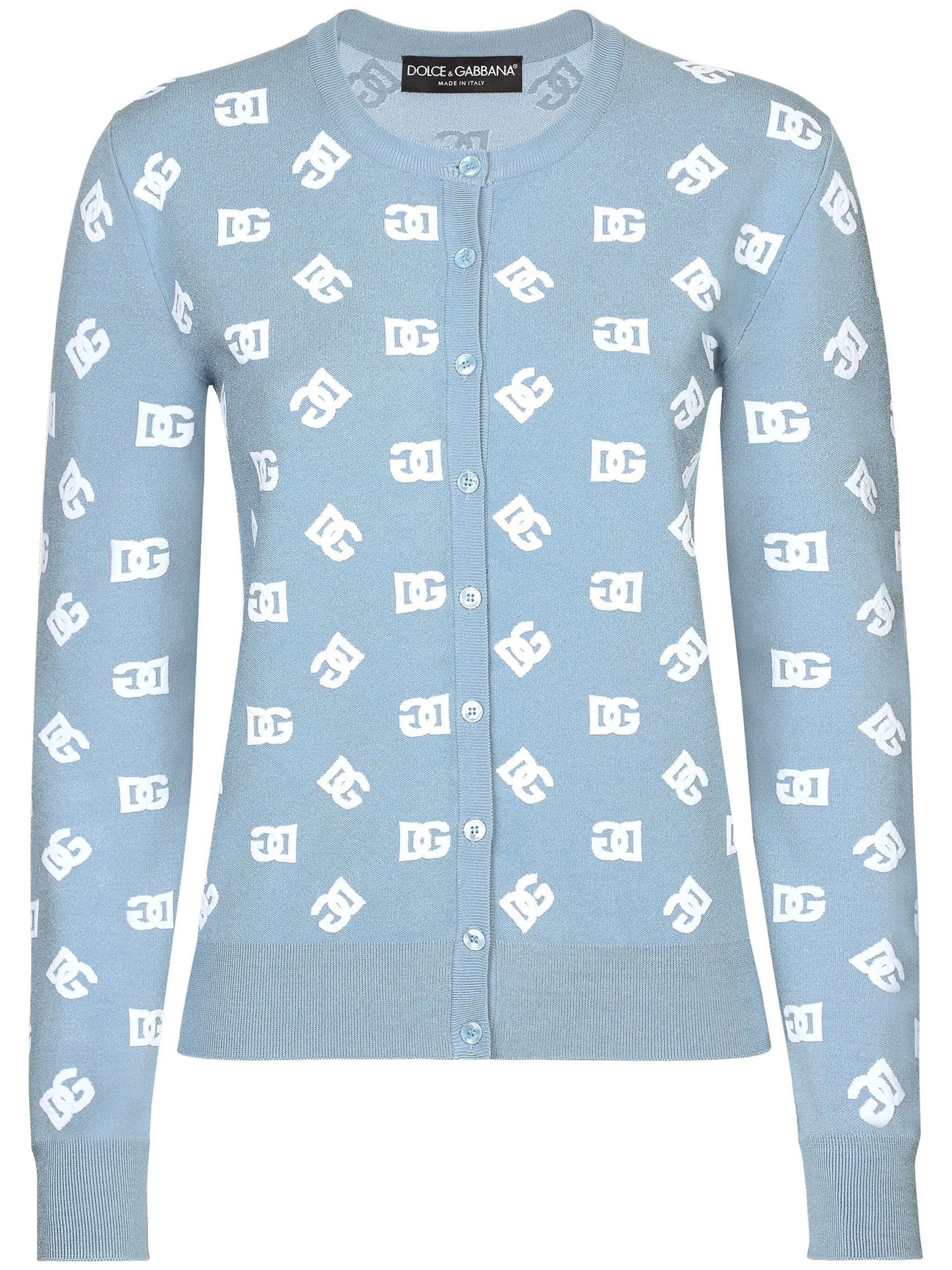 logo print cardigan
