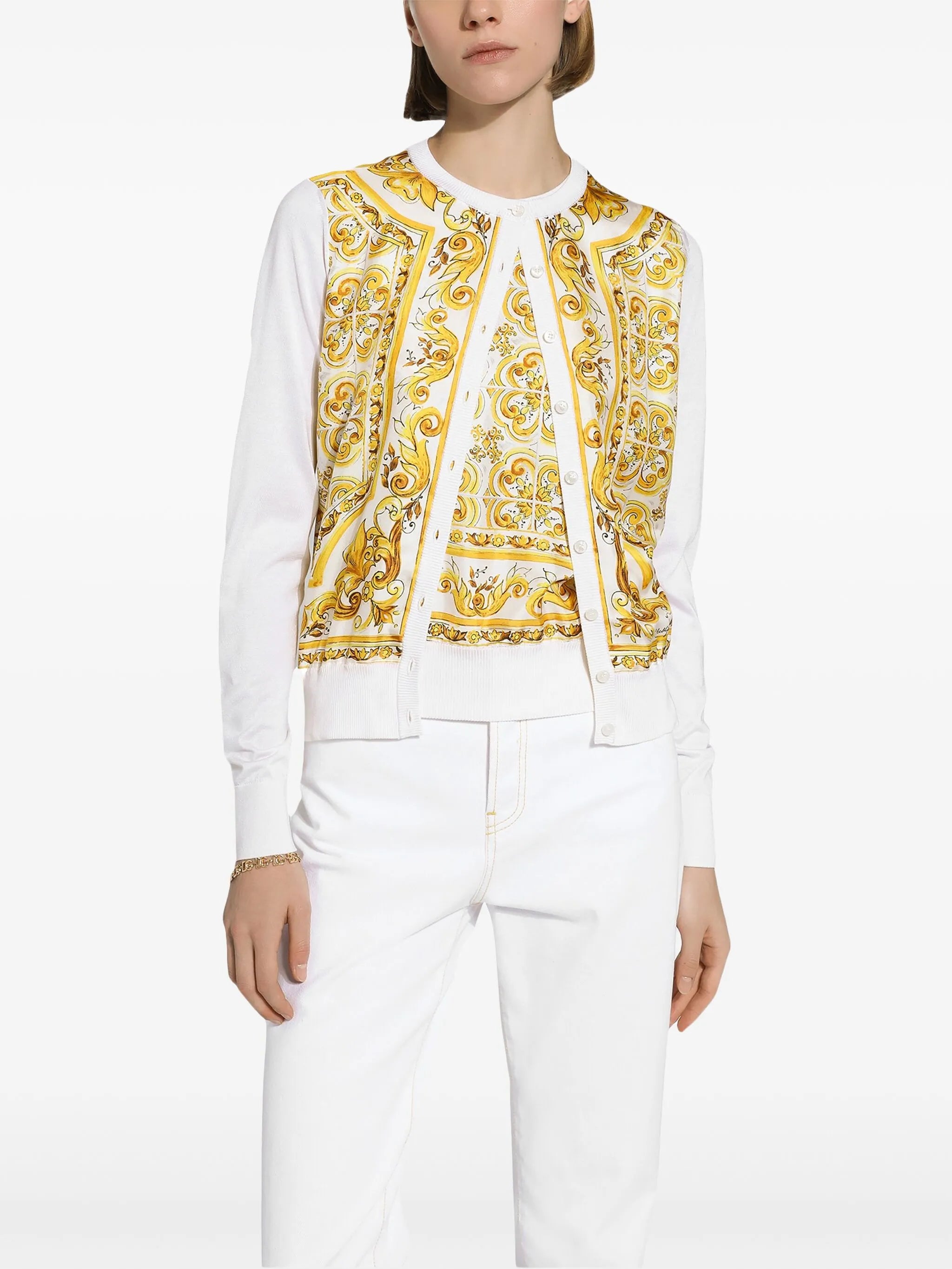 Majolica silk cardigan