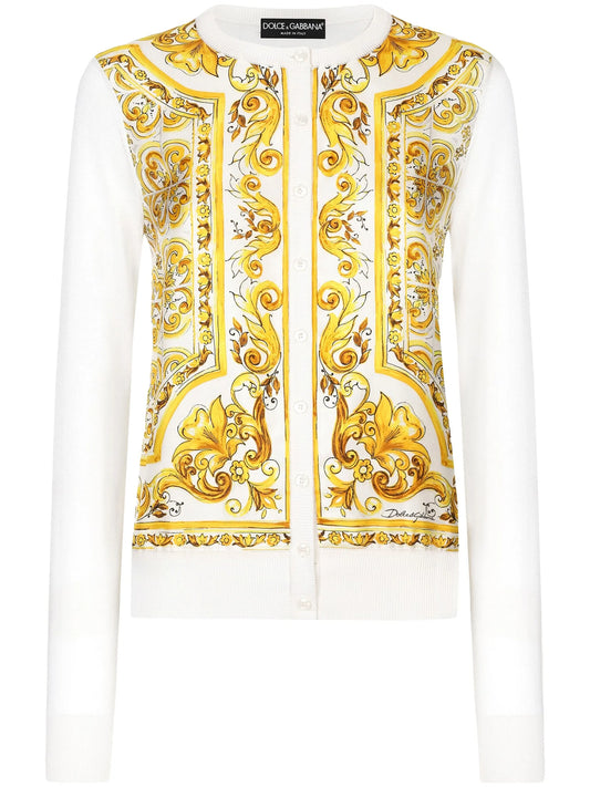 Majolica silk cardigan